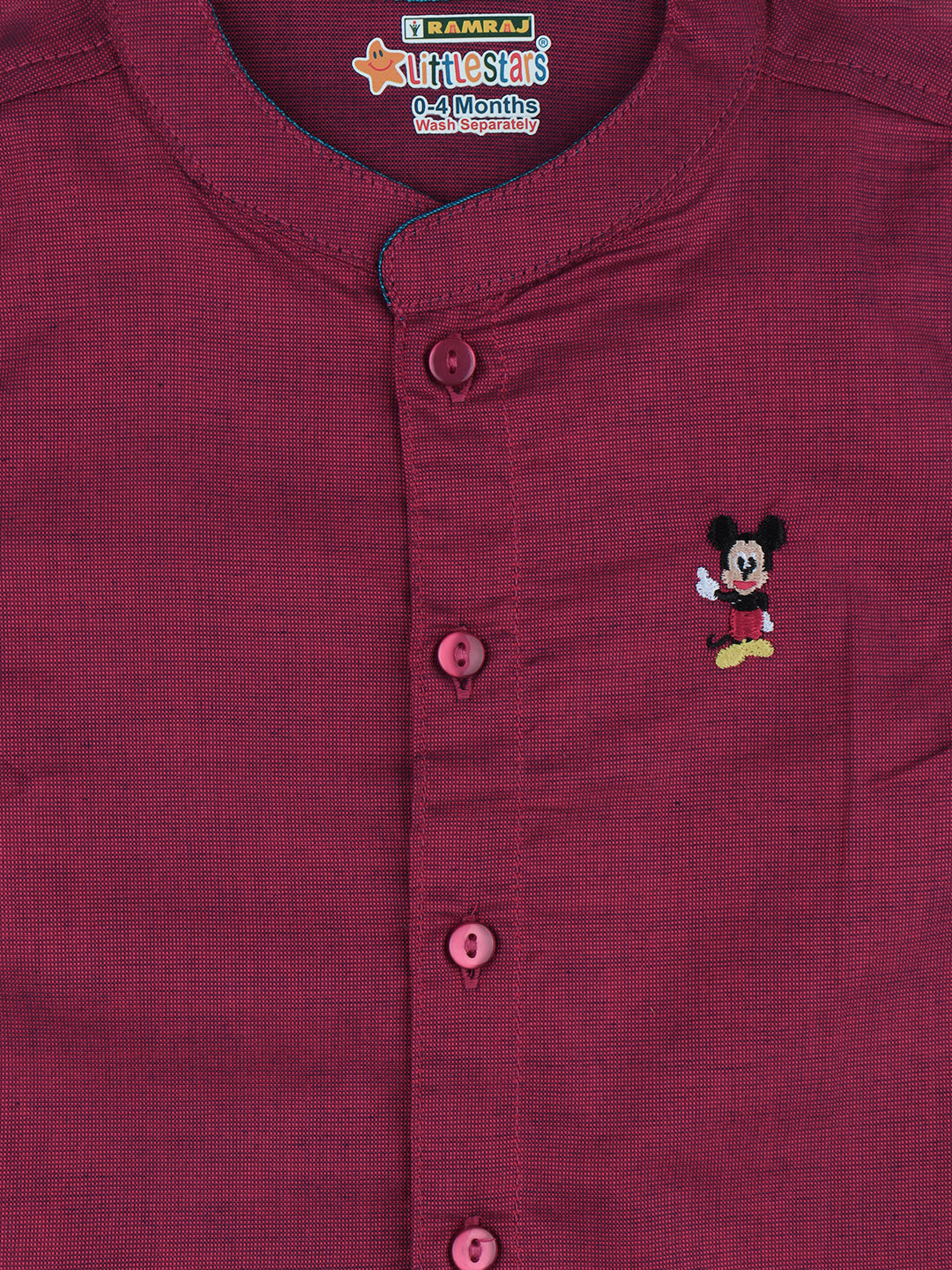 Born Baby Shirt & Dhoti Set Maroon GL6