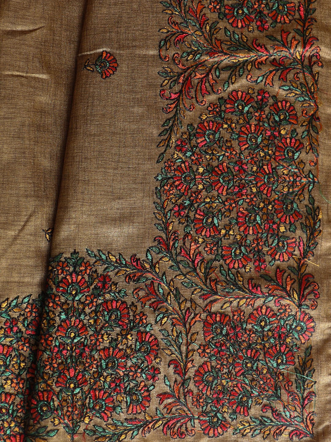 Women Bronze Brown Semi Tussar Saree ST270