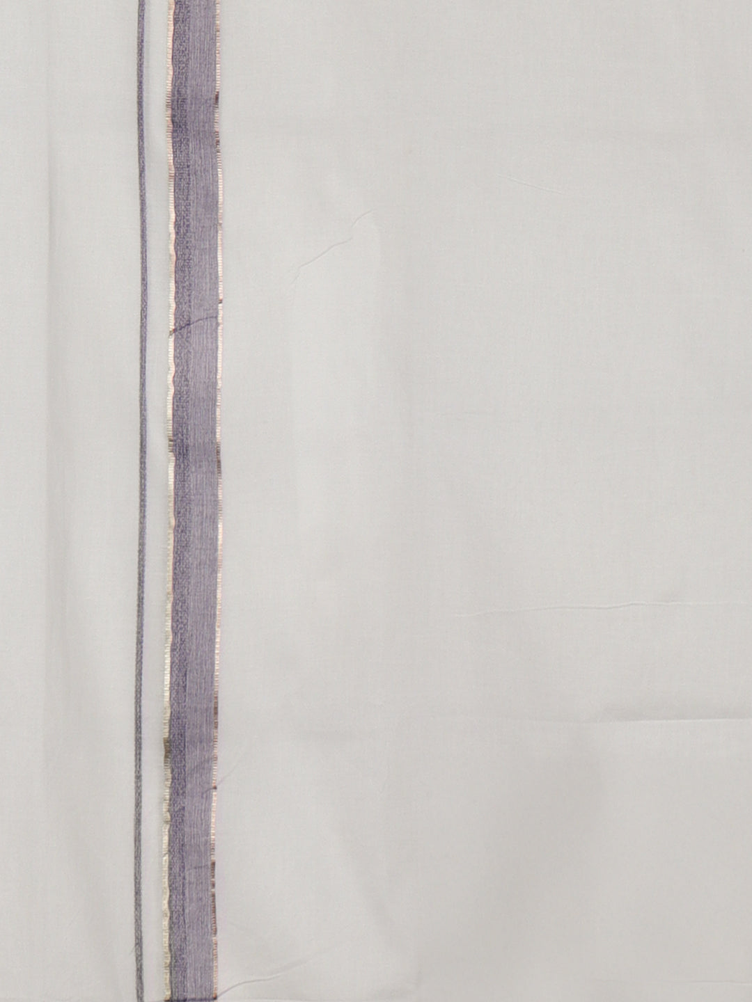 Men Purple Fancy Jari Border Single Dhoti HJF01