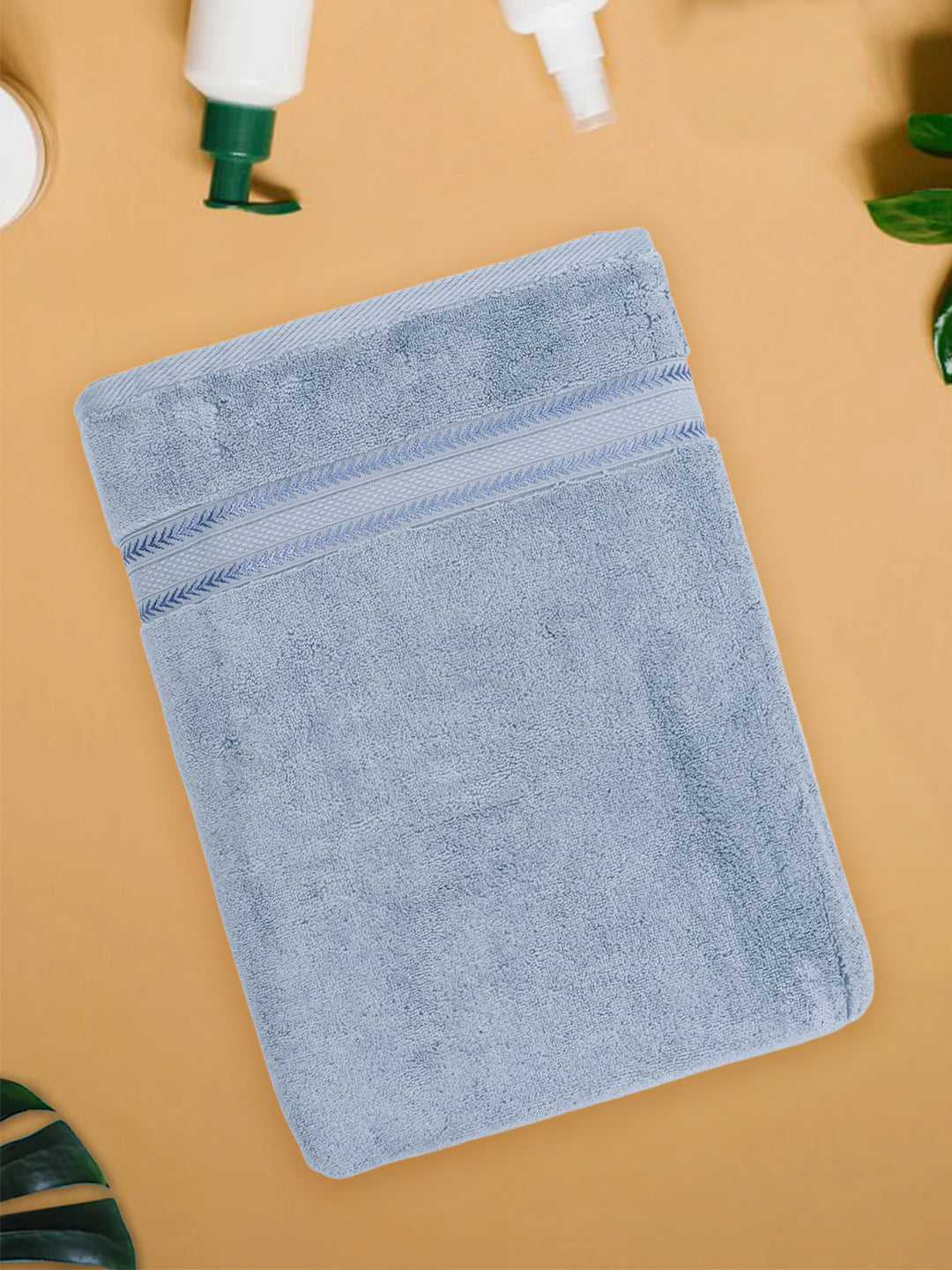 Luxury Bath Zero Twist Terry Towel Blue - 0.90m*1.80m