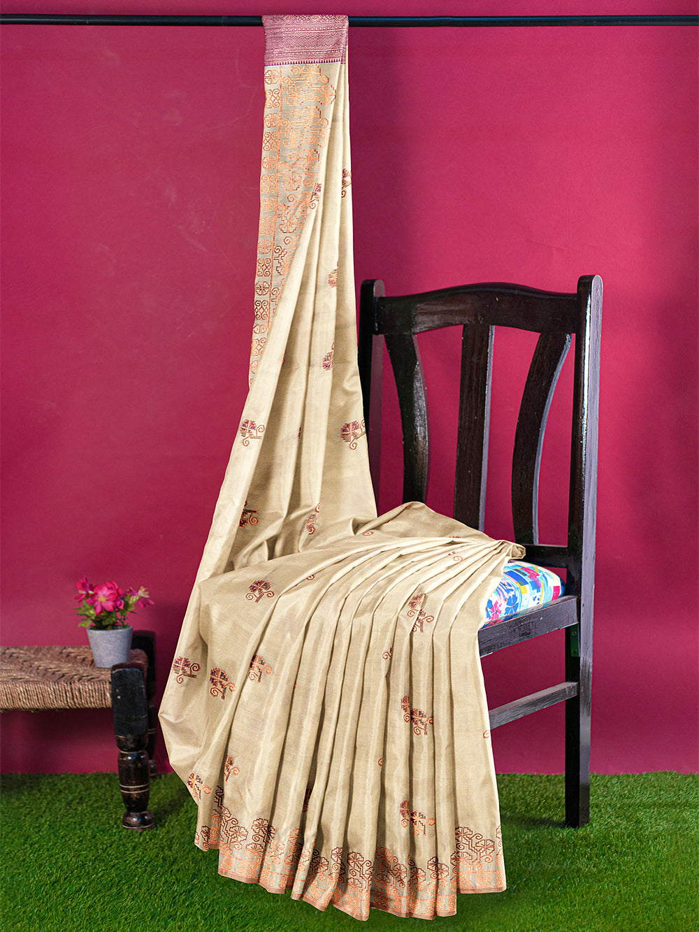 Women Semi Silk Saree Sandal SD05