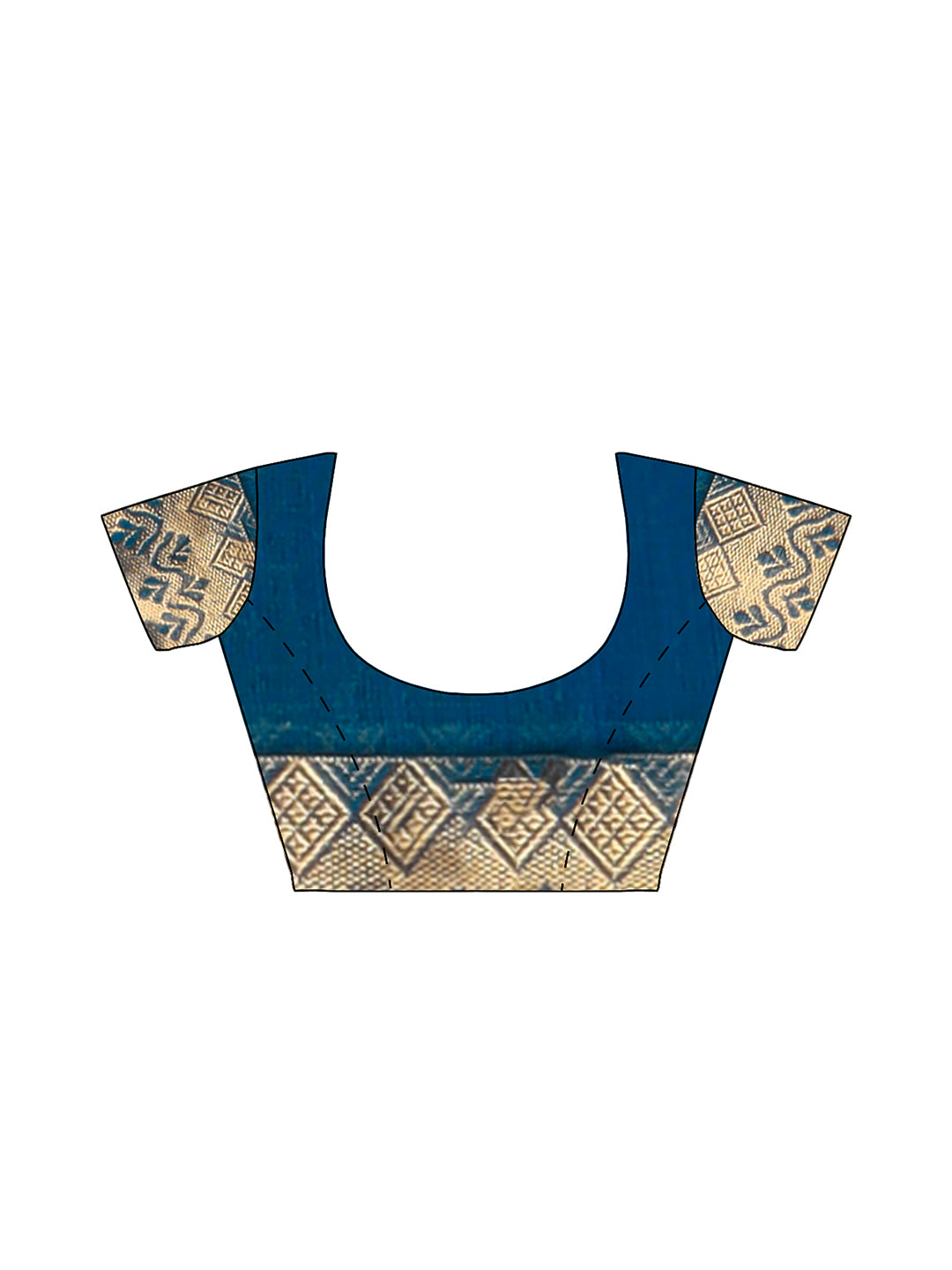 Couple Combo Shirt & Dhoti Set with Saree Blue PCS179