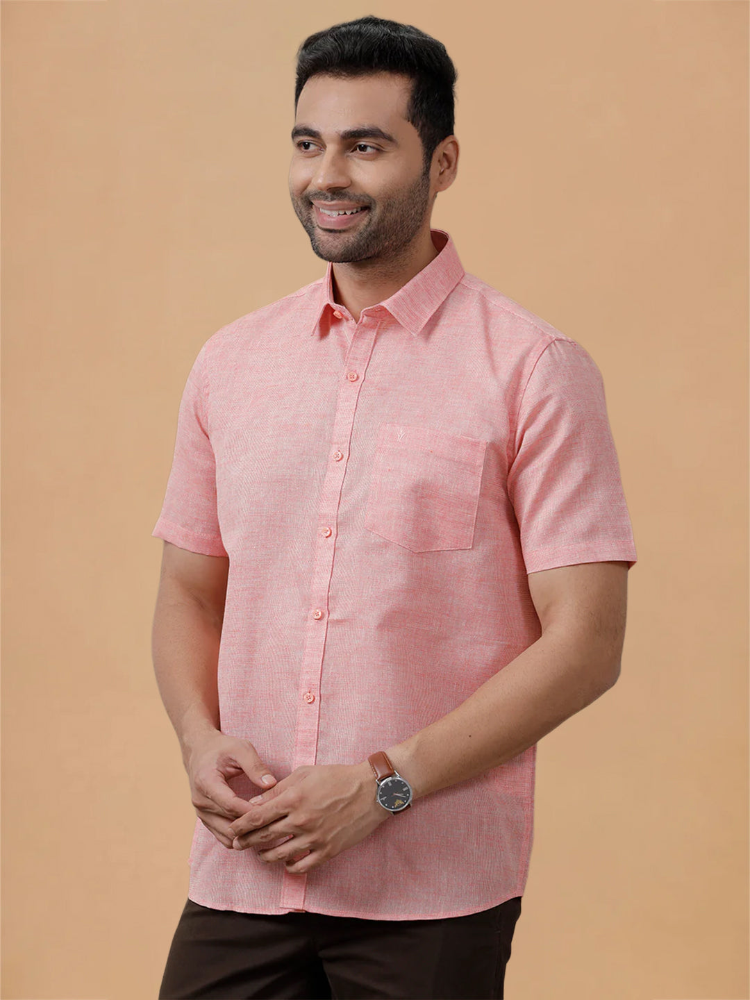 Cotton Rich LT Pink Regular Fit Shirt T3 CV11