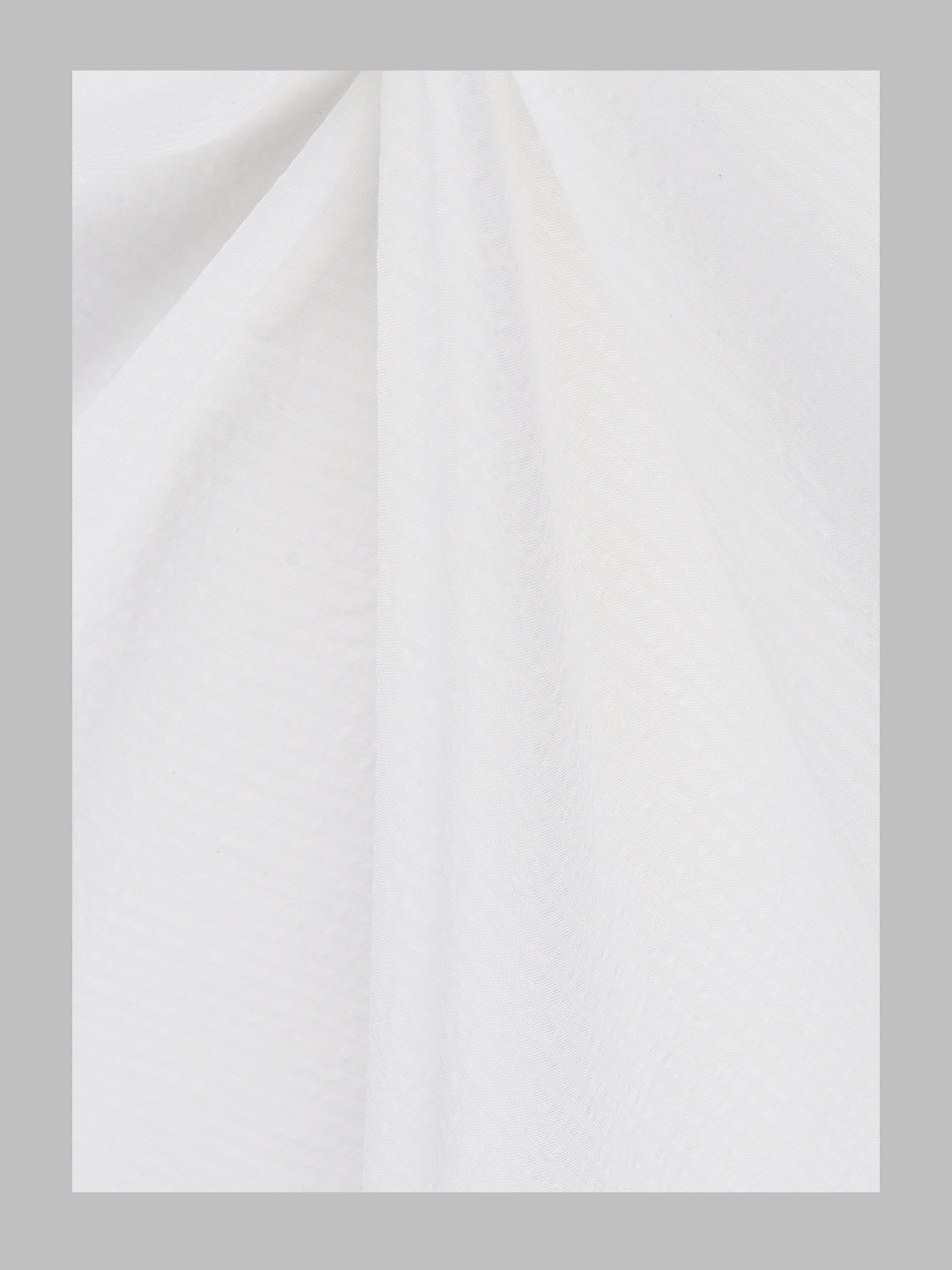 Men 100%Cotton Self Design White Shirt Fabric Classic Art