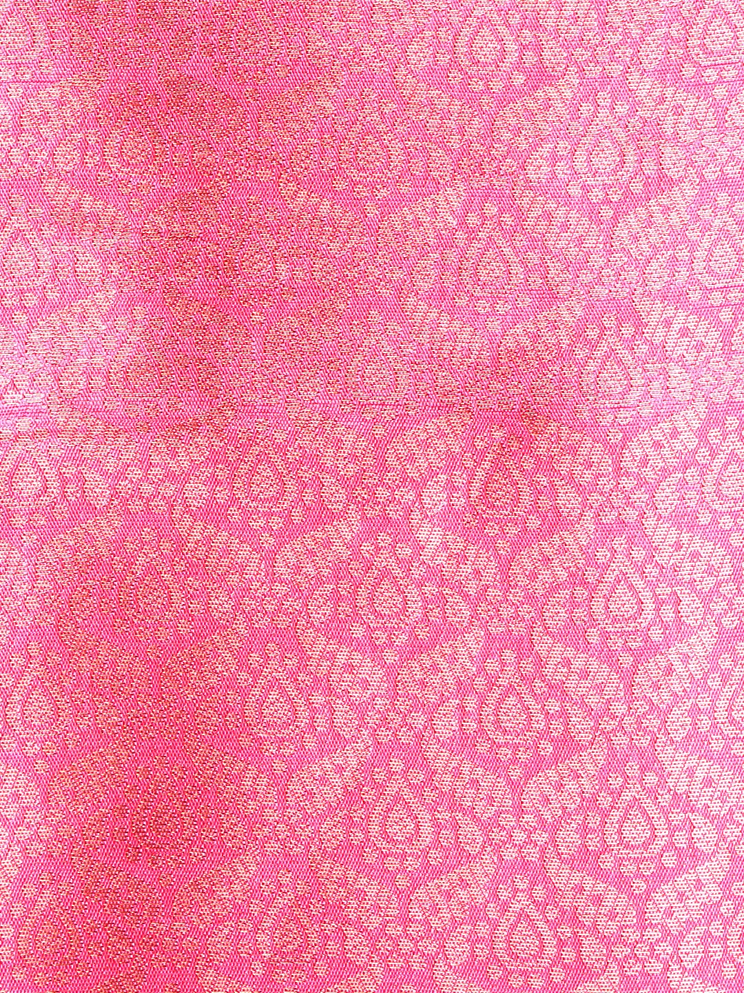 Women Stylish Semi Silk Pista Green Saree with Contrast Pink Border SS71-Pattern view