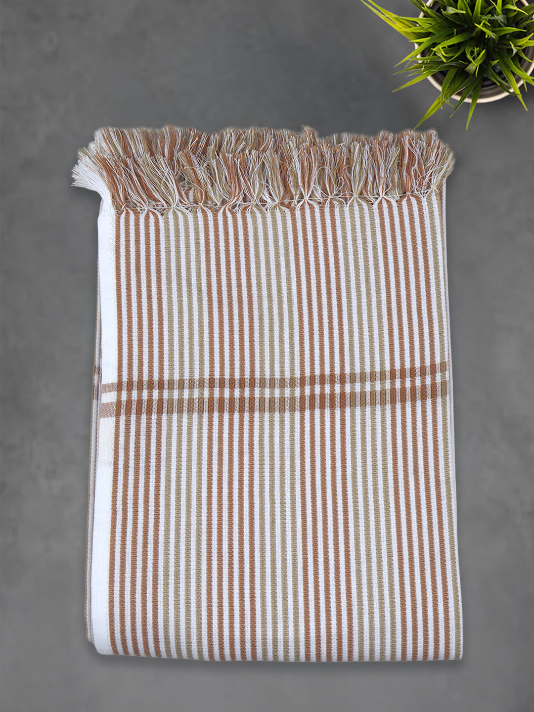 100% Cotton Stripes Designed Signature Bath Towel Pack of 2 1150