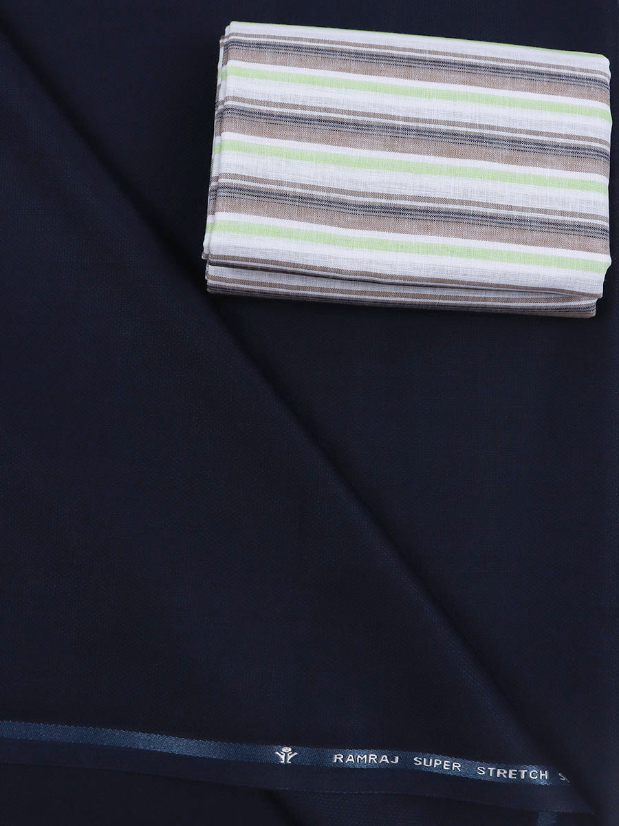 Cotton Striped Shirting & Suiting Gift Box Combo RY36-Double side view