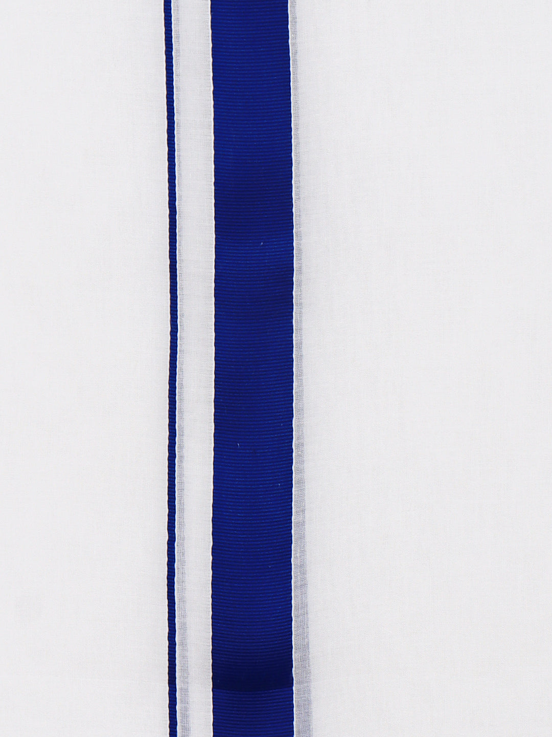 Men 100% Cotton Double Layer White Dhoti with Big Border RFS01
