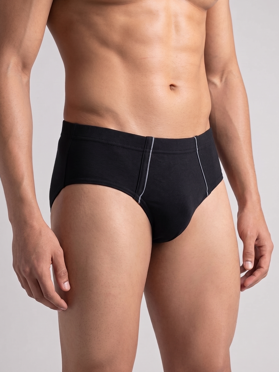 100% Combed Cotton Assorted Colour Inner Elastic Brief Minar Pack of 2