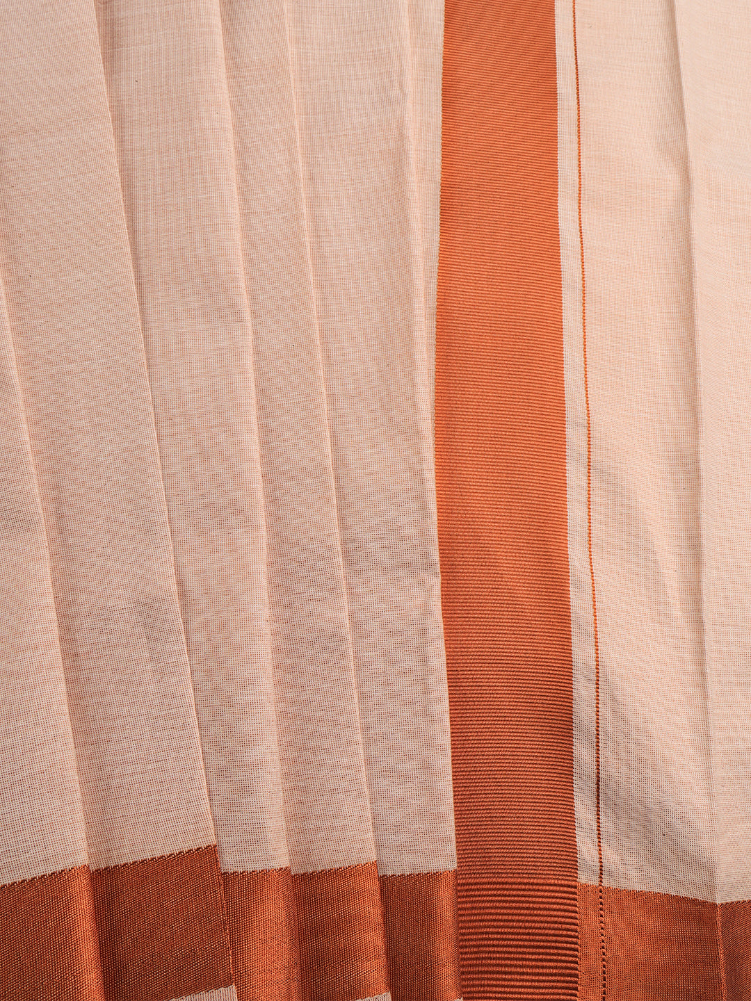 Men Tissue with Copper Jari Border Single Layer Dhoti Extreme