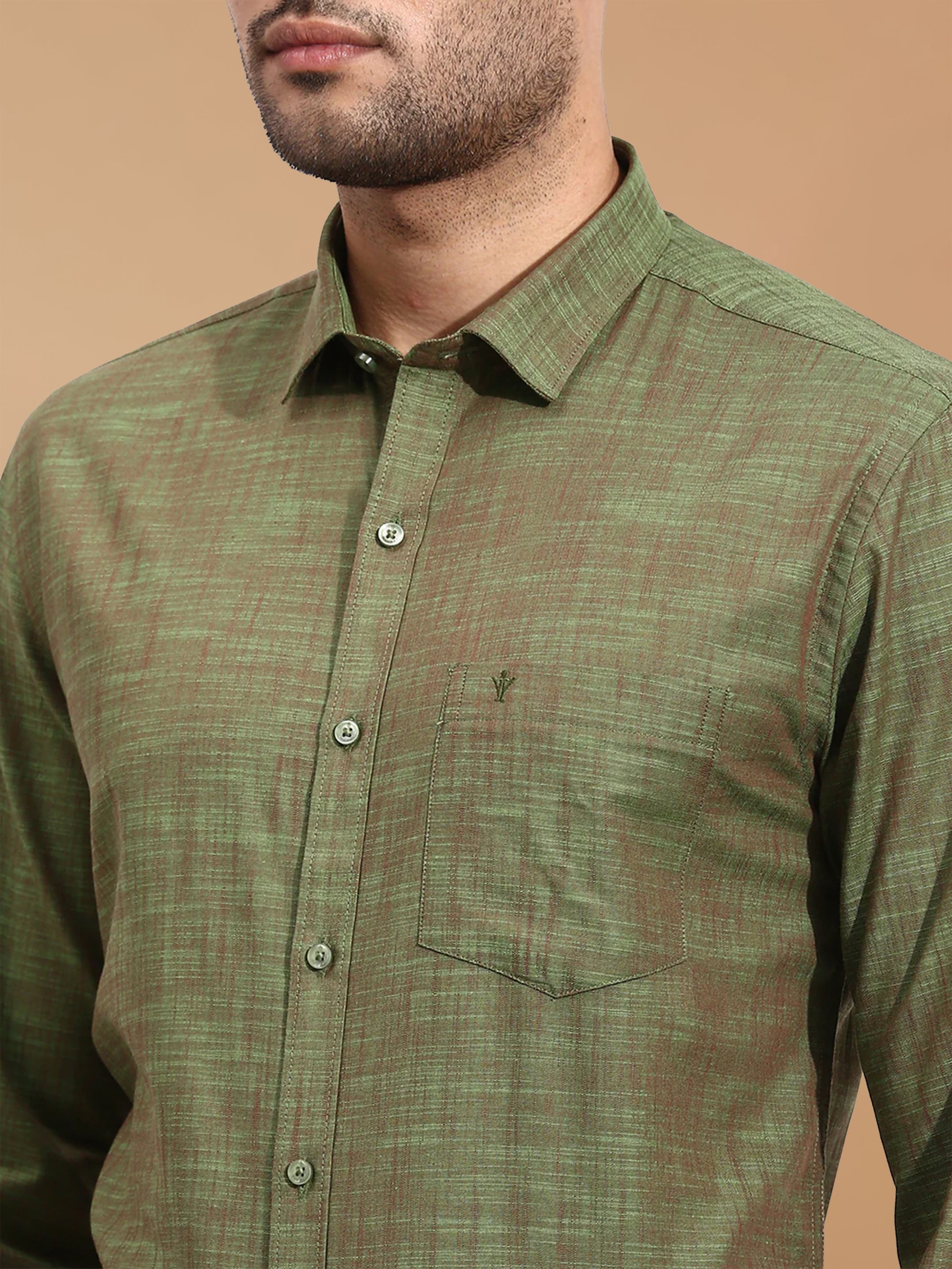100% Cotton Green Smart Fit Shirt CL2 GT19