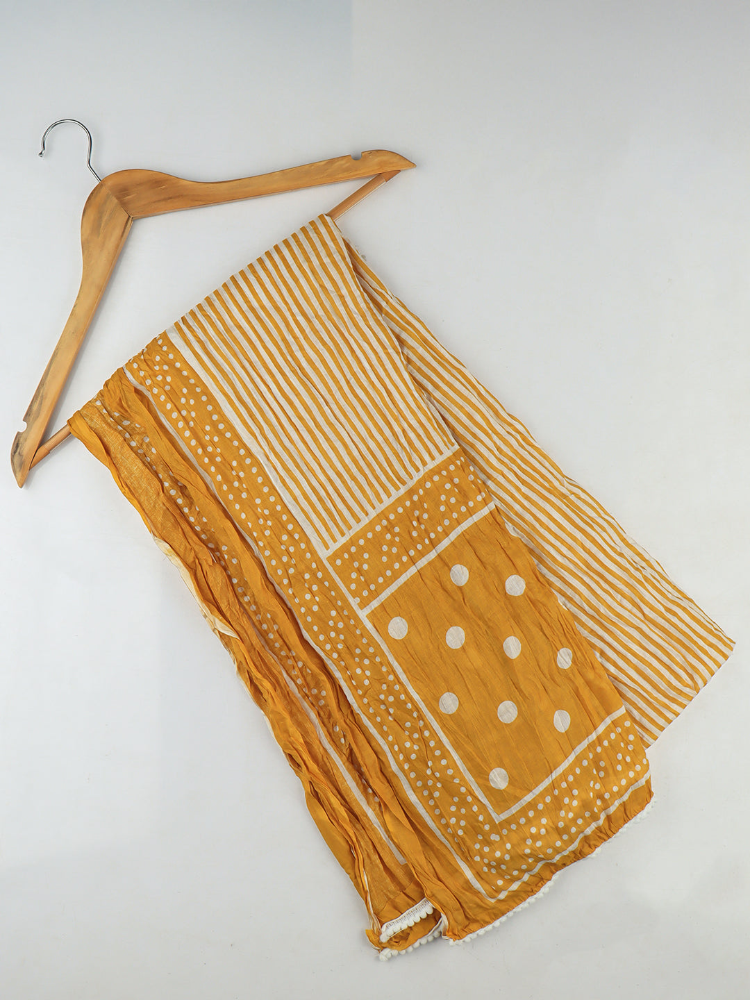 Women Cotton Dress Material Yellow DM249