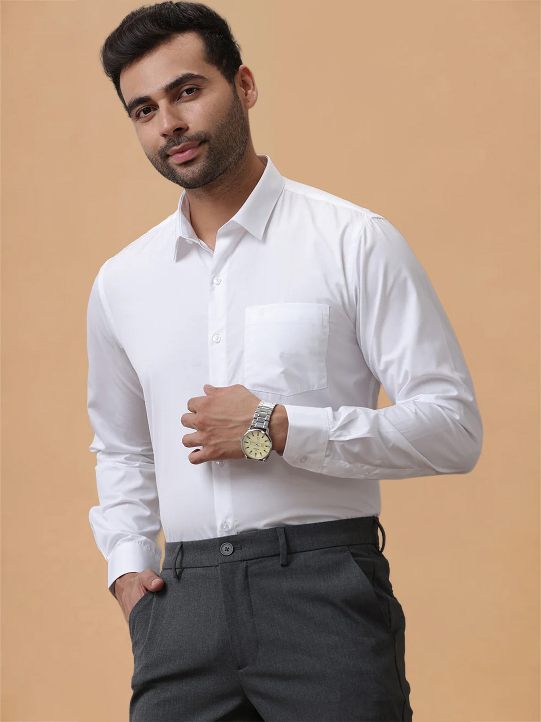 Giza Cotton White Shirt – Giza Club 6001