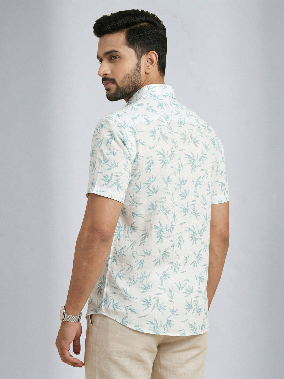 Men Cotton Rich Printed Shirt T66 APT4