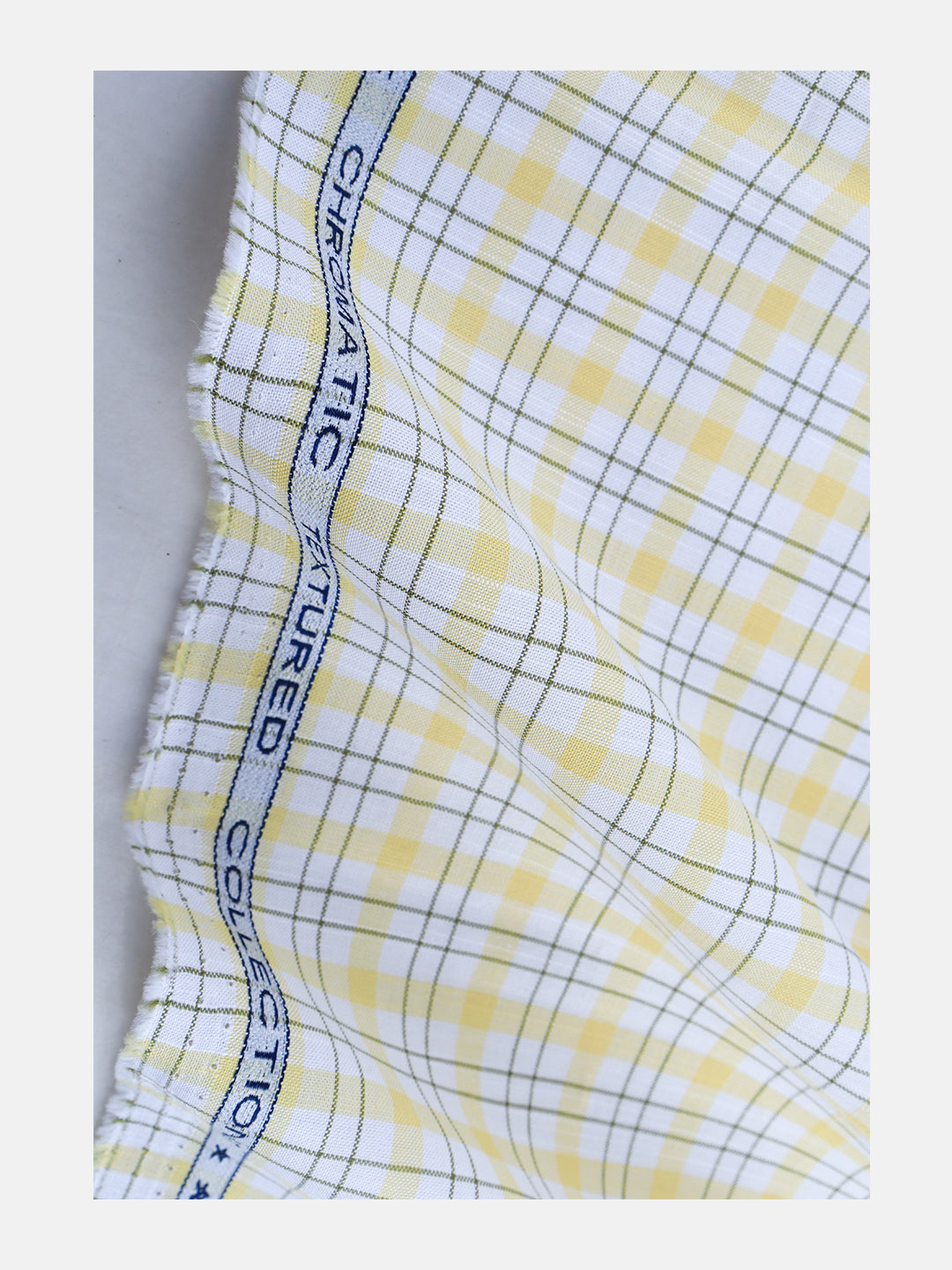 Men 100%Cotton Checked Shirt Fabric Yellow Liberty Cotton