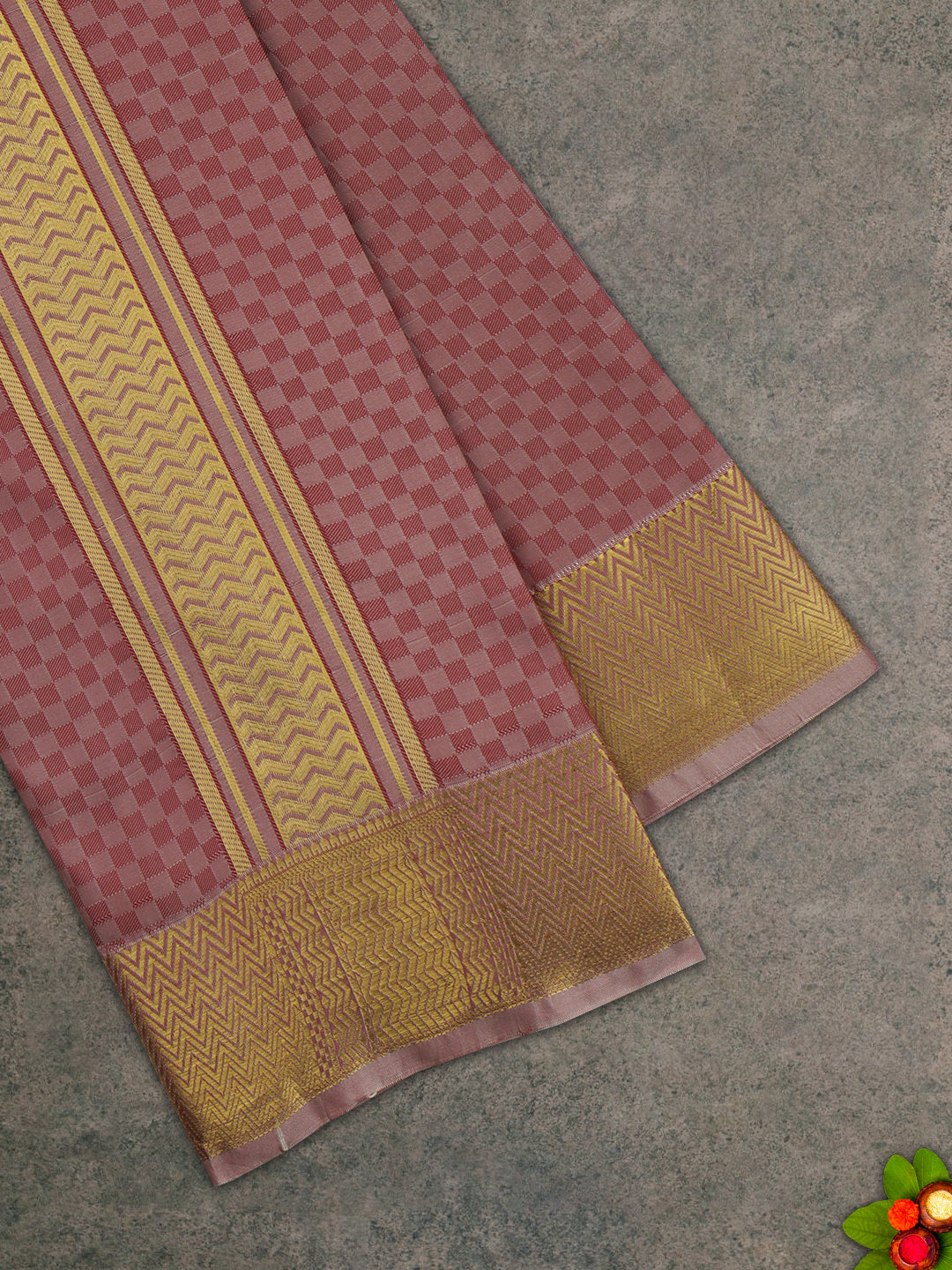 Mens Art Silk Zari Dhoti & Shirting Set Maroon Mangalakara