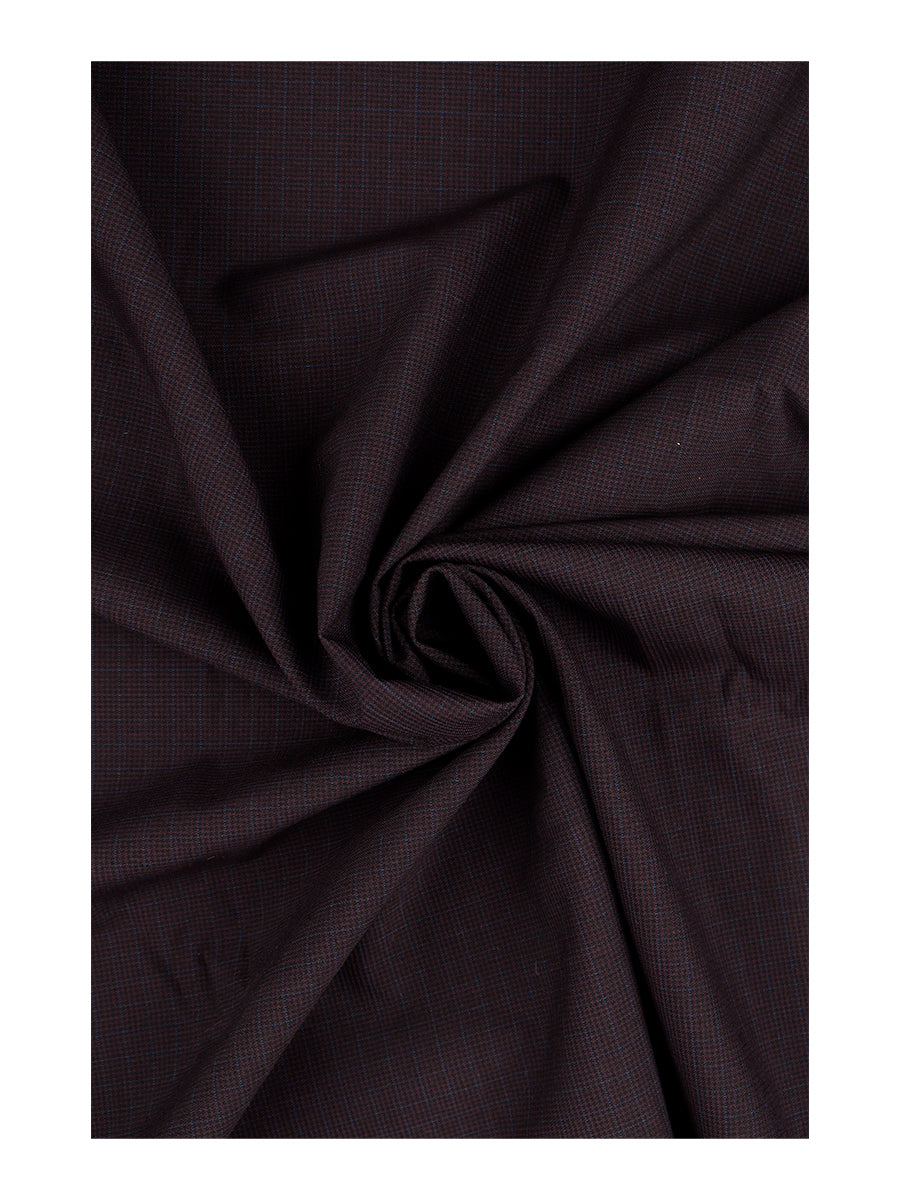 Premium Australian Merino Wool Blended Checked Pants Fabric Maroon Mark Wool