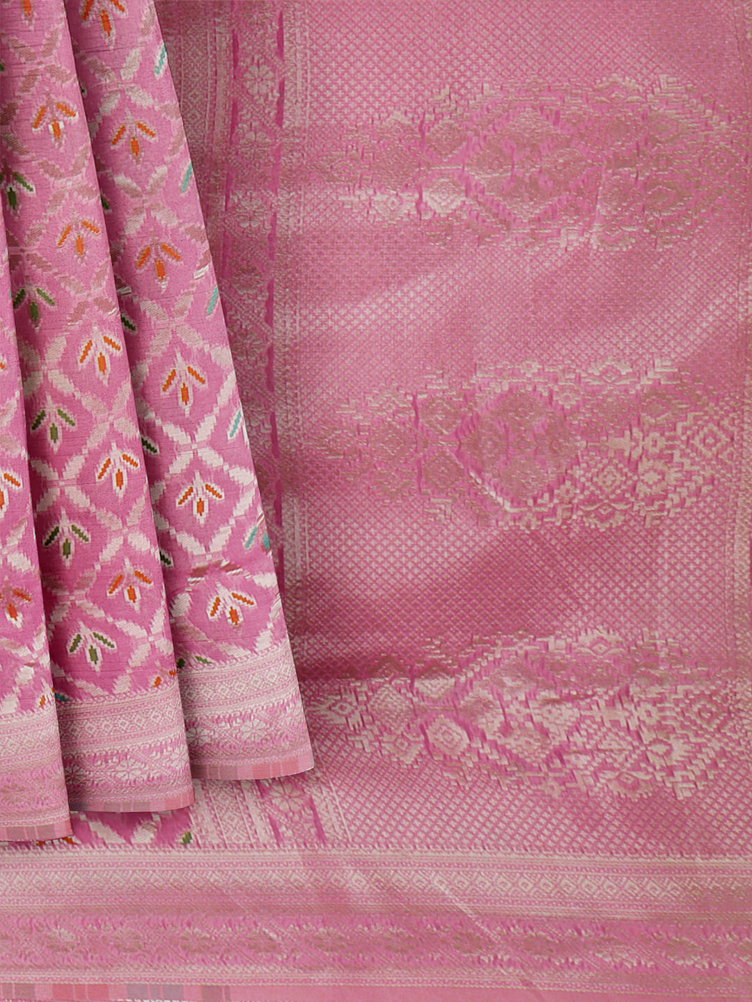 Women Pink Art Silk Printed Saree ASS79