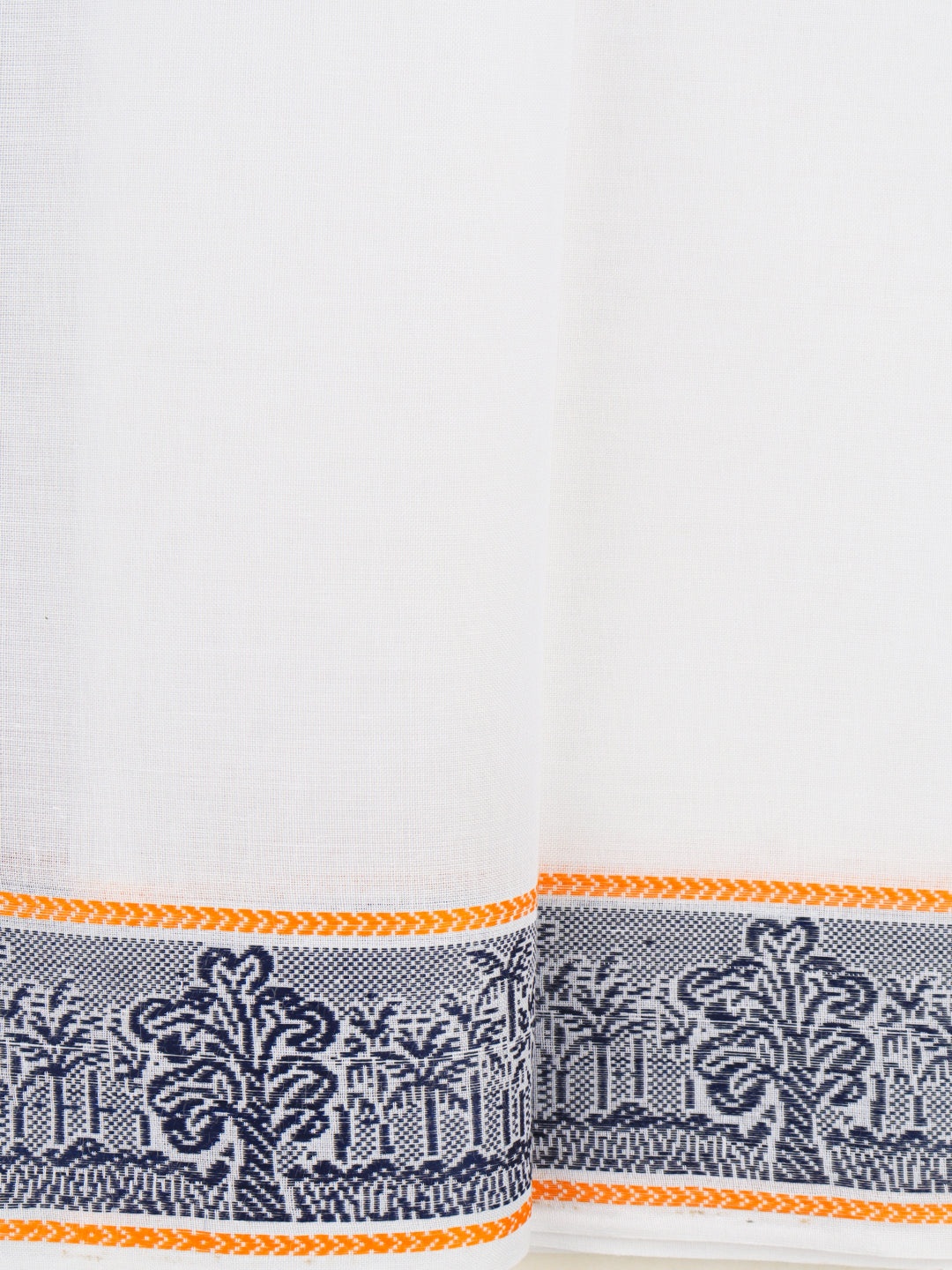 Men Cotton Navy Fancy Border Panchakacham with Angavasthram Srirasthu(9+5) SR57