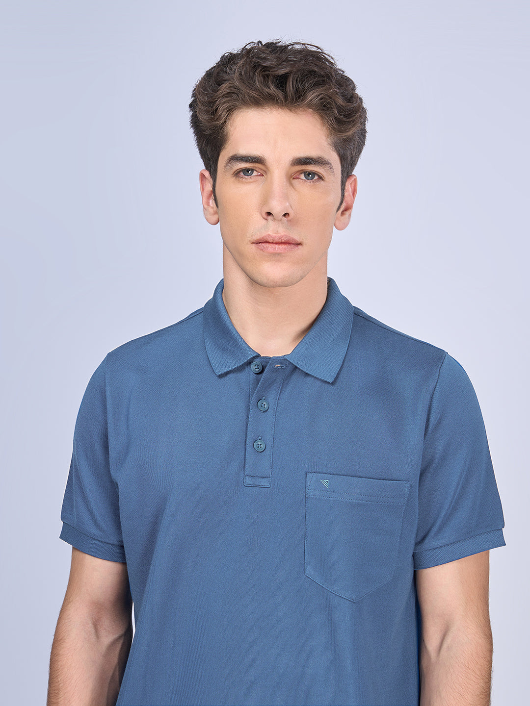 Men Cotton Rich Smart Fit Expert Polo T-Shirt Blue EP28
