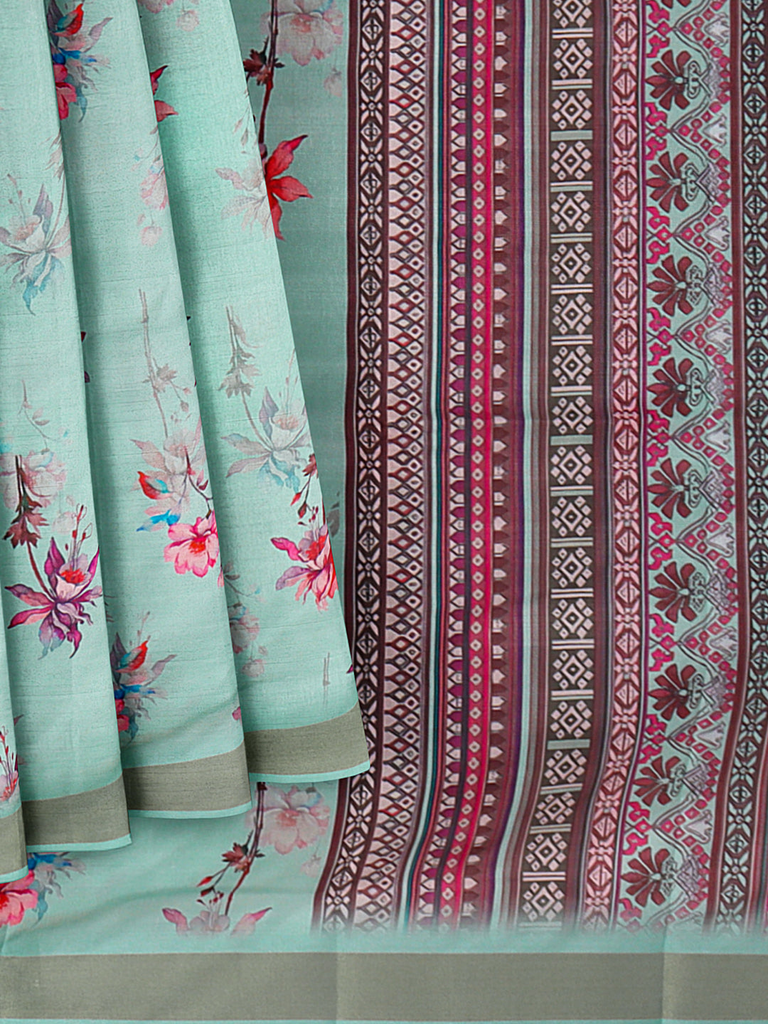 Couple Combo Shirt & Dhoti Set with Saree Mint Green ST251