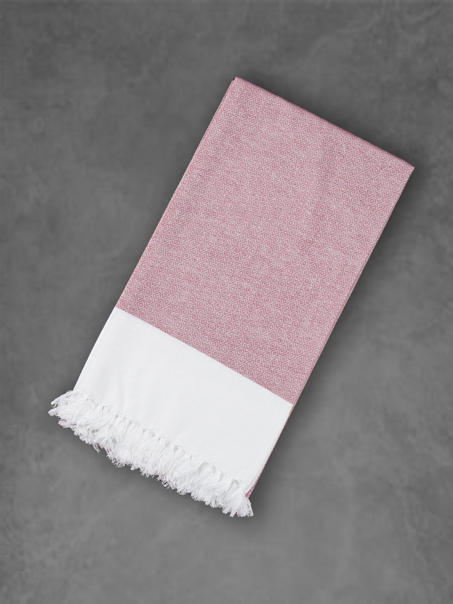 100% Cotton Fast Absorbent Diamond Design Colour Bath Towel 1053 - Brown
