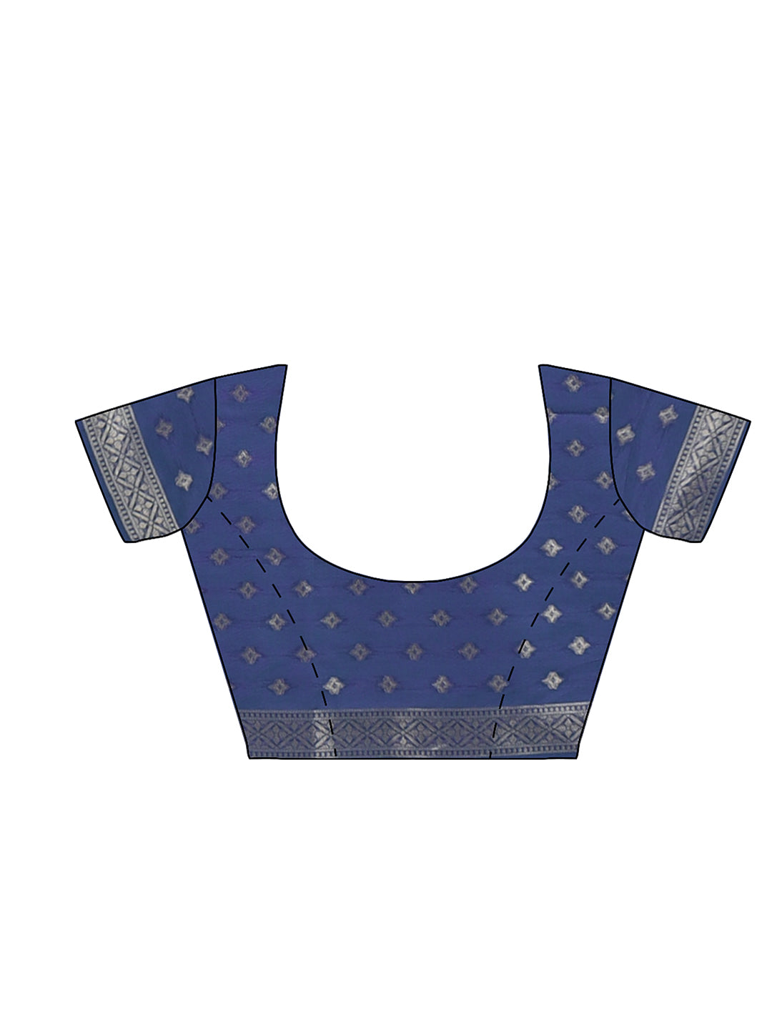 Women Blue Semi Silk Saree SS361