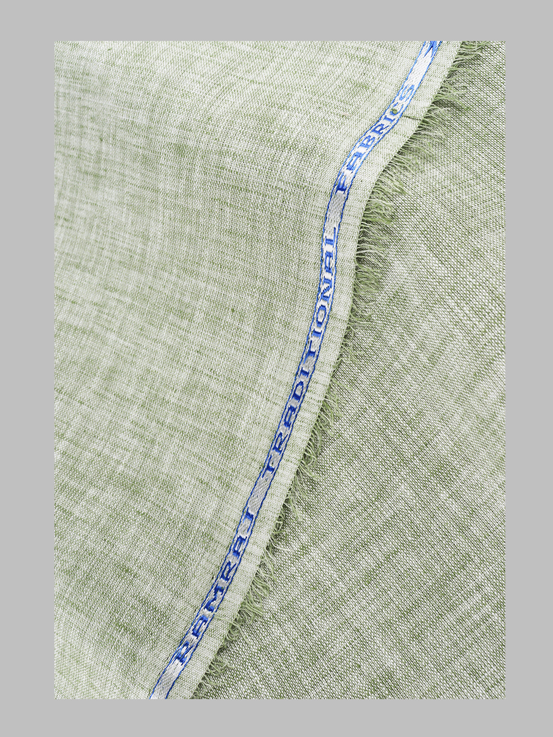 Cotton Blend Self Design Kurta Fabric Green Lampus