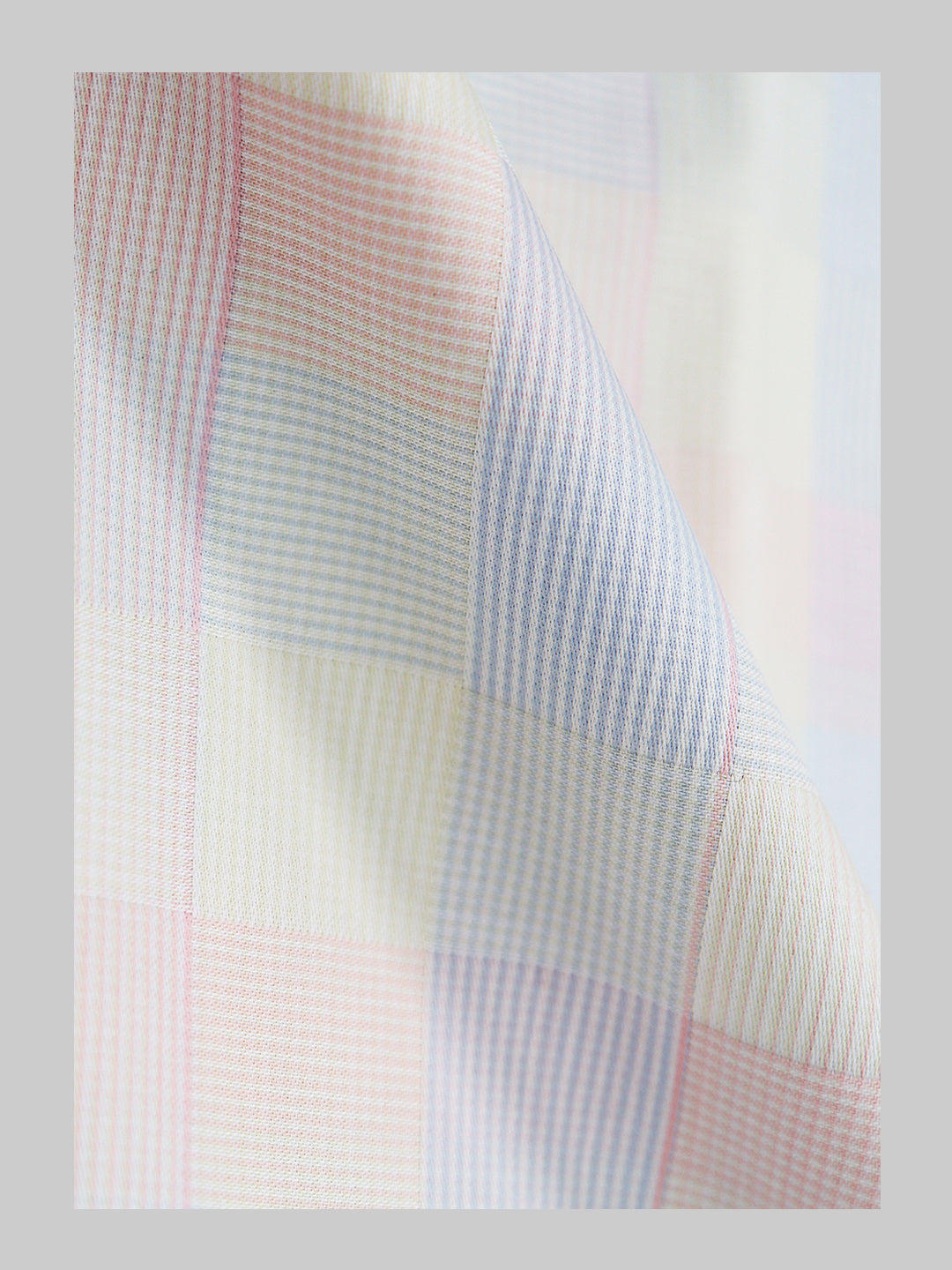Men 100% Giza Cotton Checked Yellow with Pink Shirt Fabric Jackpot