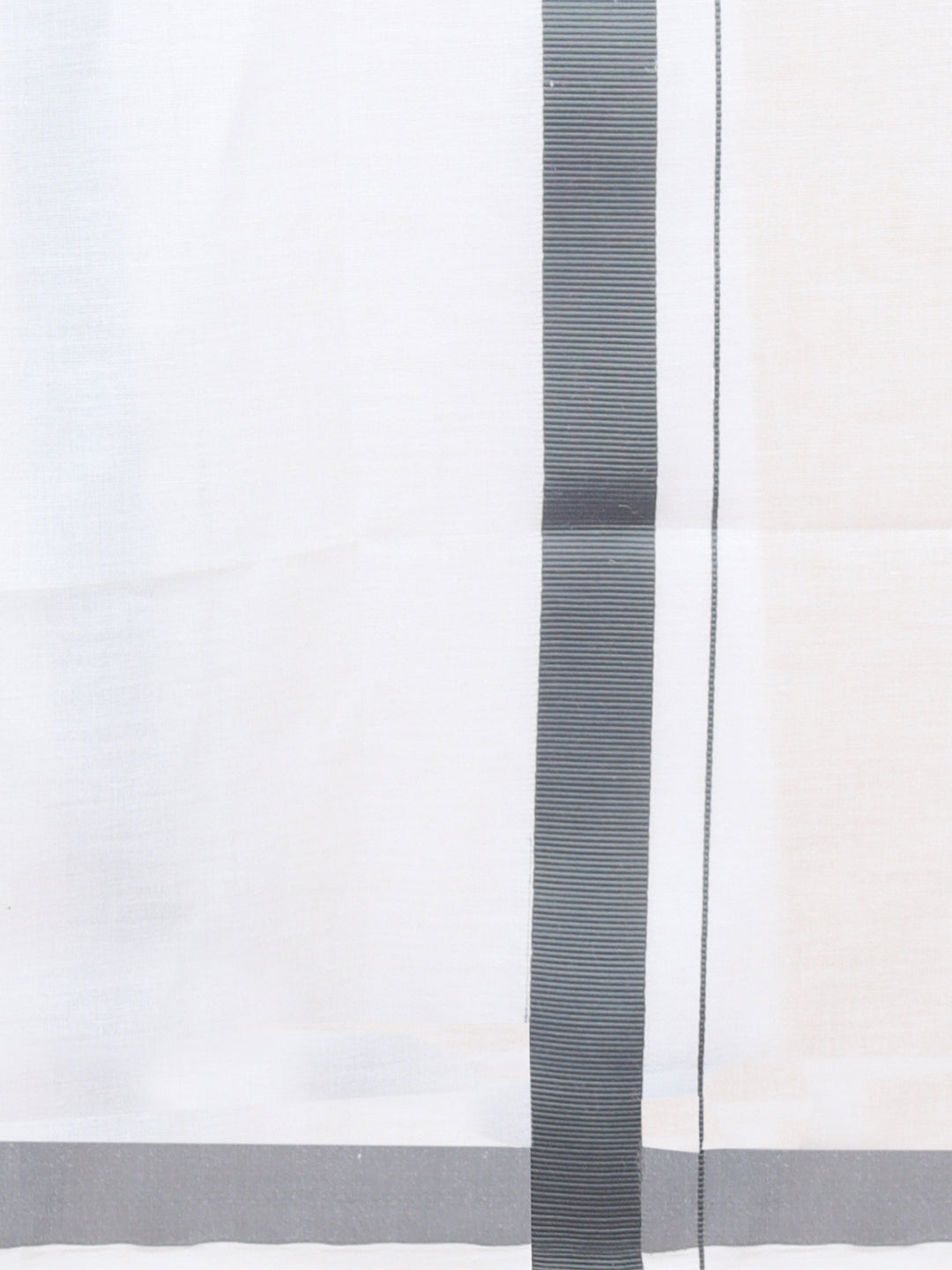 Men 100% Cotton Single Layer White Dhoti with Big Border YS01