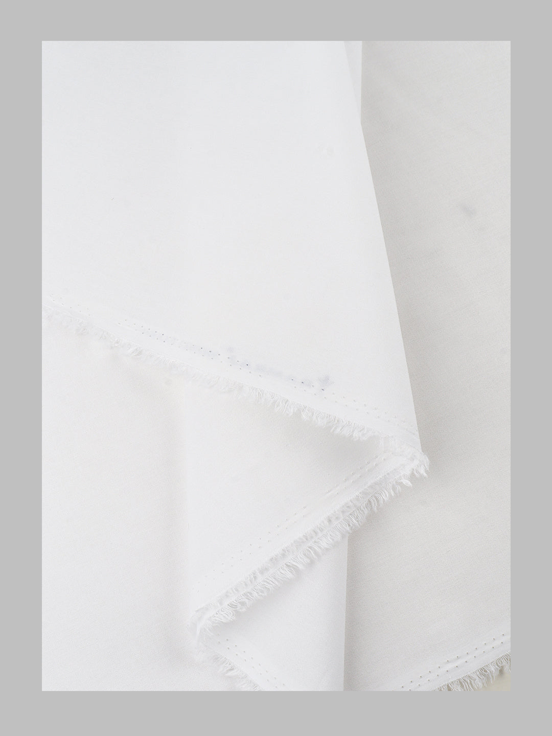Men Mono Cotton Plain Shirt Fabric White Channel