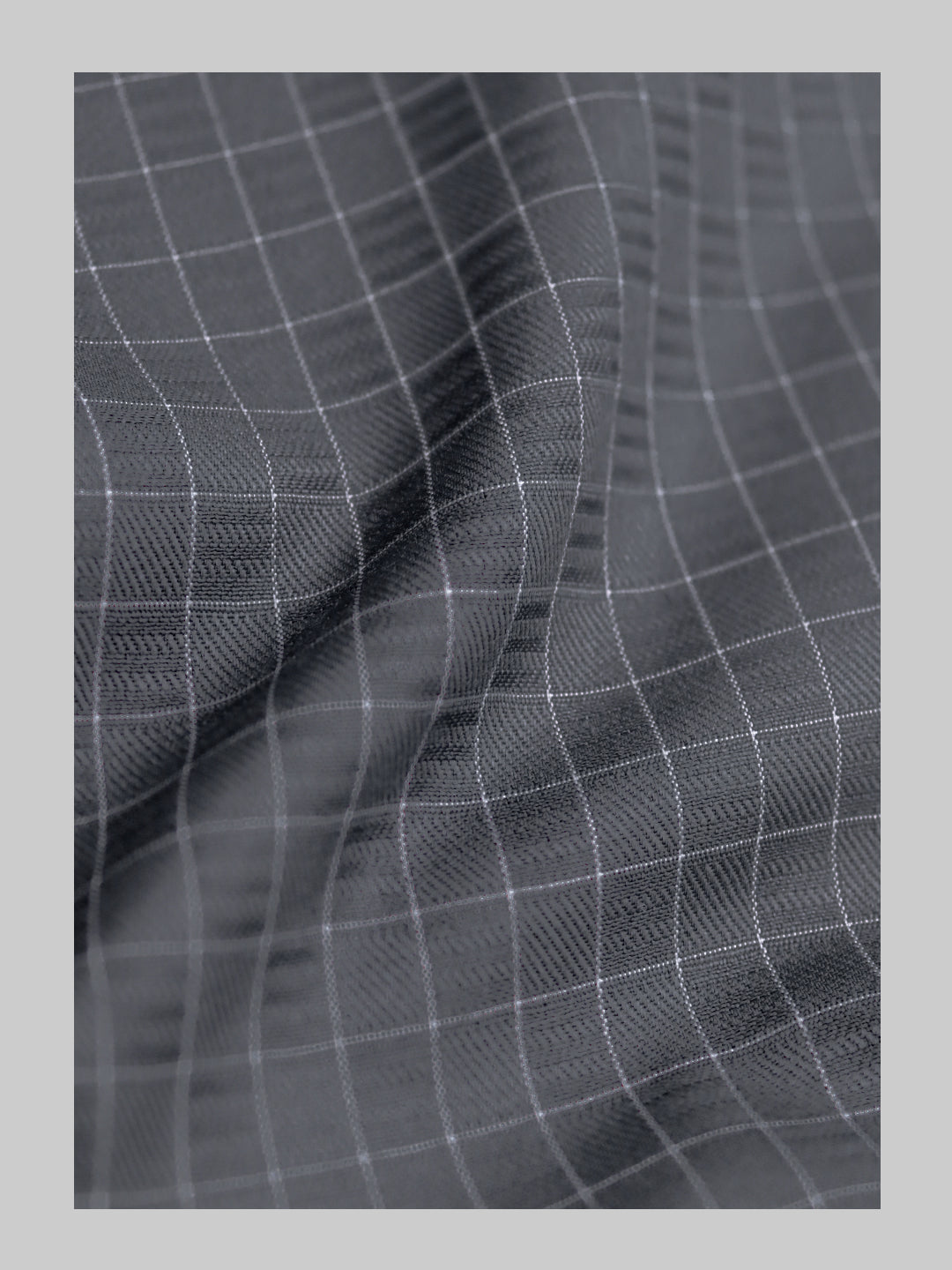 Men's Cotton Rich Checked Blue Shirt Fabric High Style