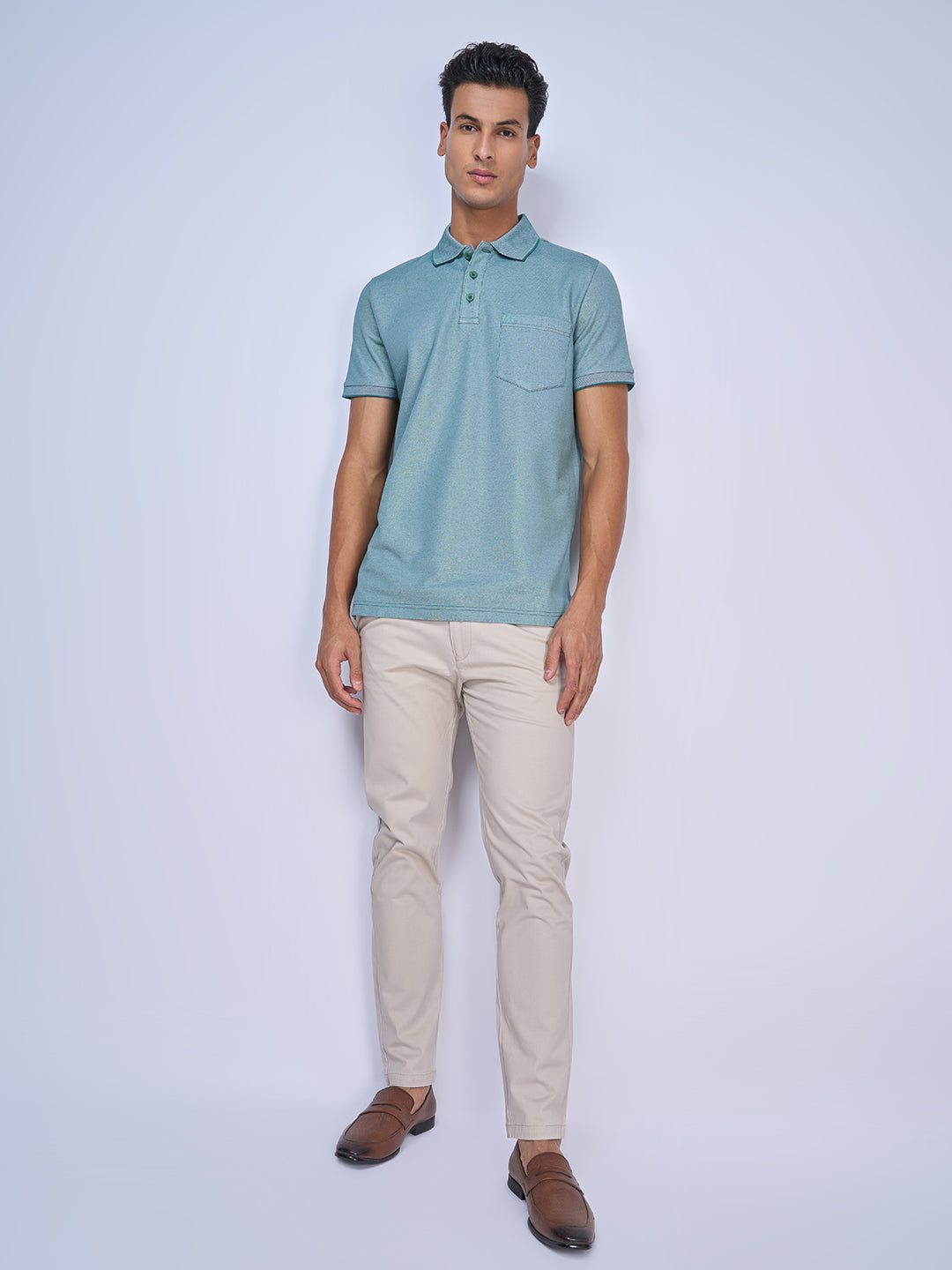 Mens Expert Polo Tshirt with Pocket Turq color EP25