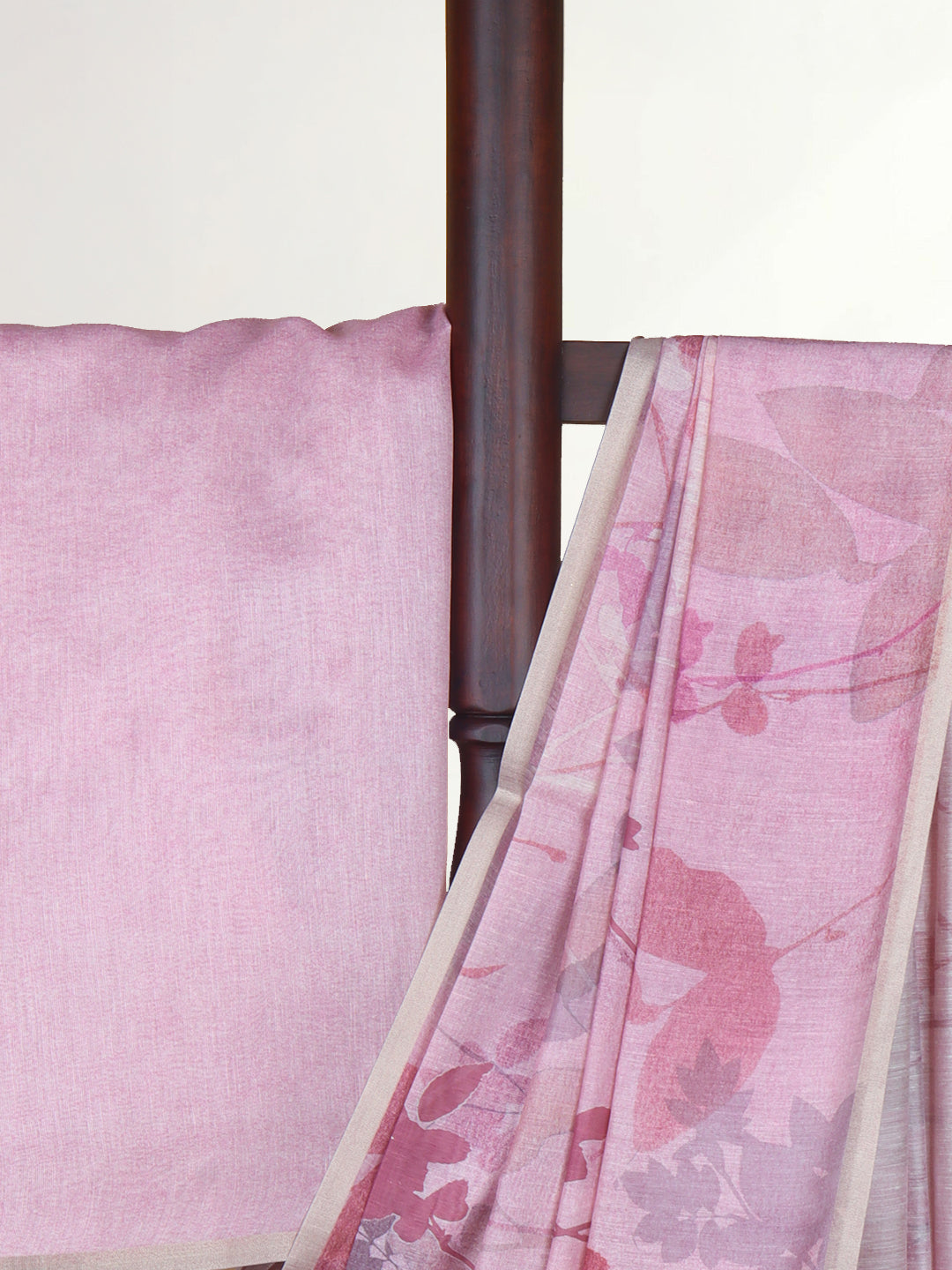Women Light Pink Semi Tussar Saree ST278