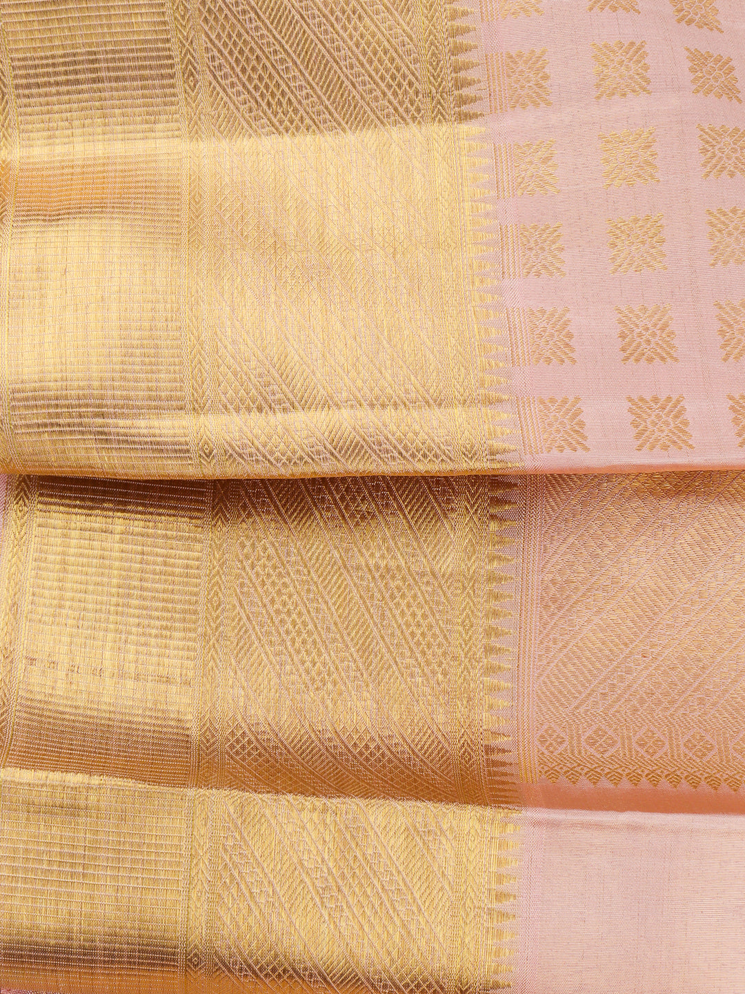 Men 100% Pure Silk 5" Jari Gold  Border Rajdharbar