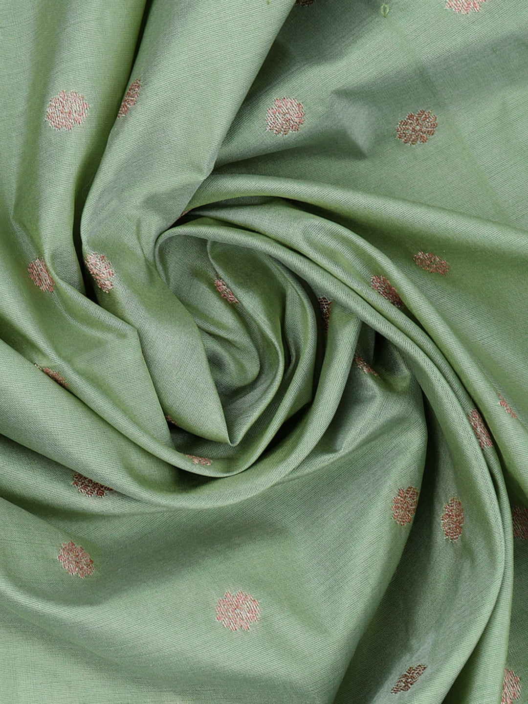 100% Pure Silk Shirt Fabric Pista Green