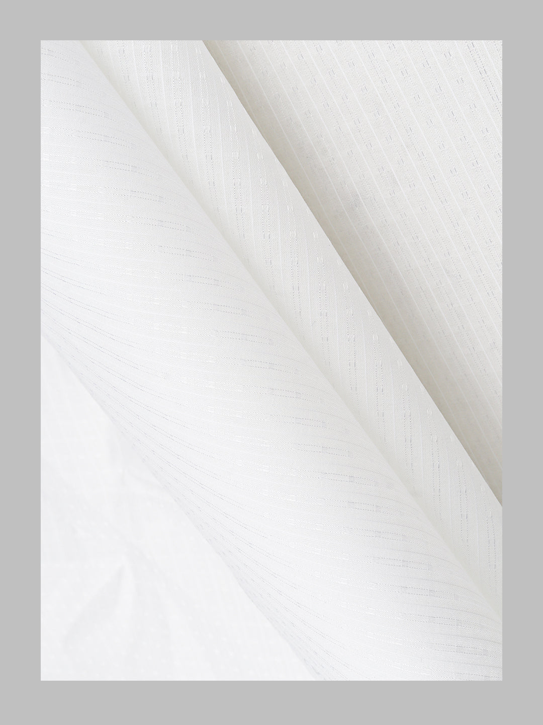 Men Mono Cotton Self Design Shirting White Ideal Dobby 02