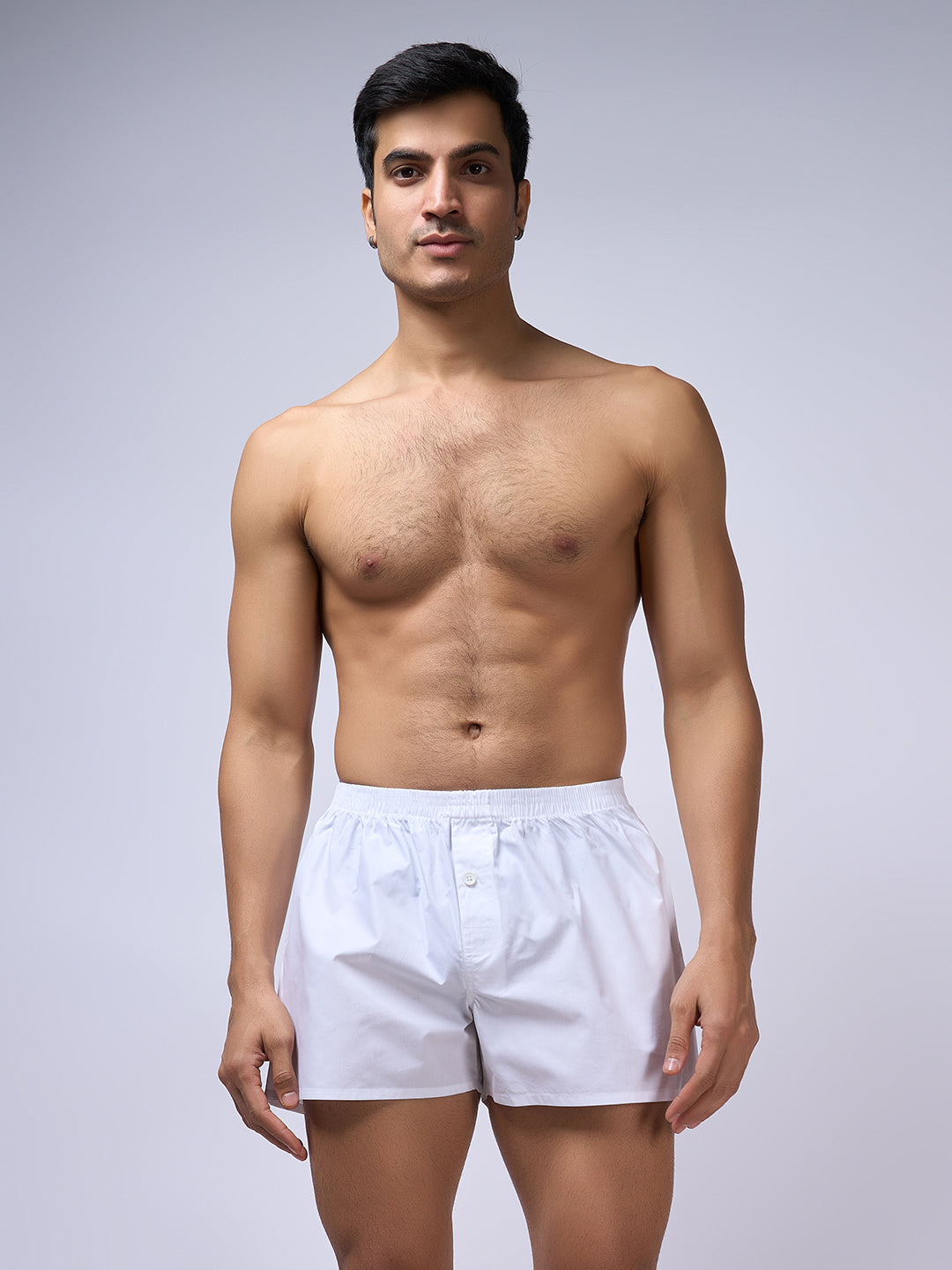 Mens Woven White Boxers - Ever Free