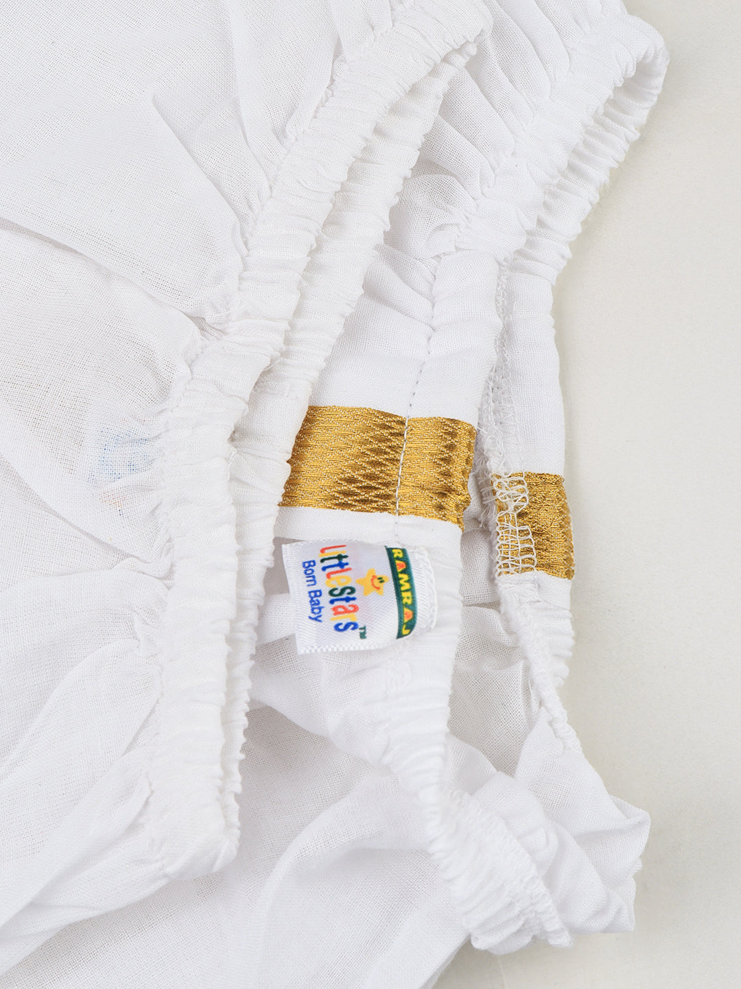 Born Baby Shirt with Pant and Panchakacham Set White
