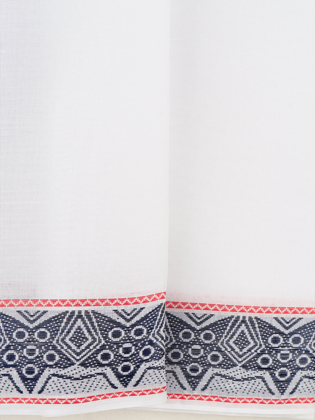Men Cotton Navy Fancy Border Panchakacham with Angavasthram Srirasthu(9+5) SR42