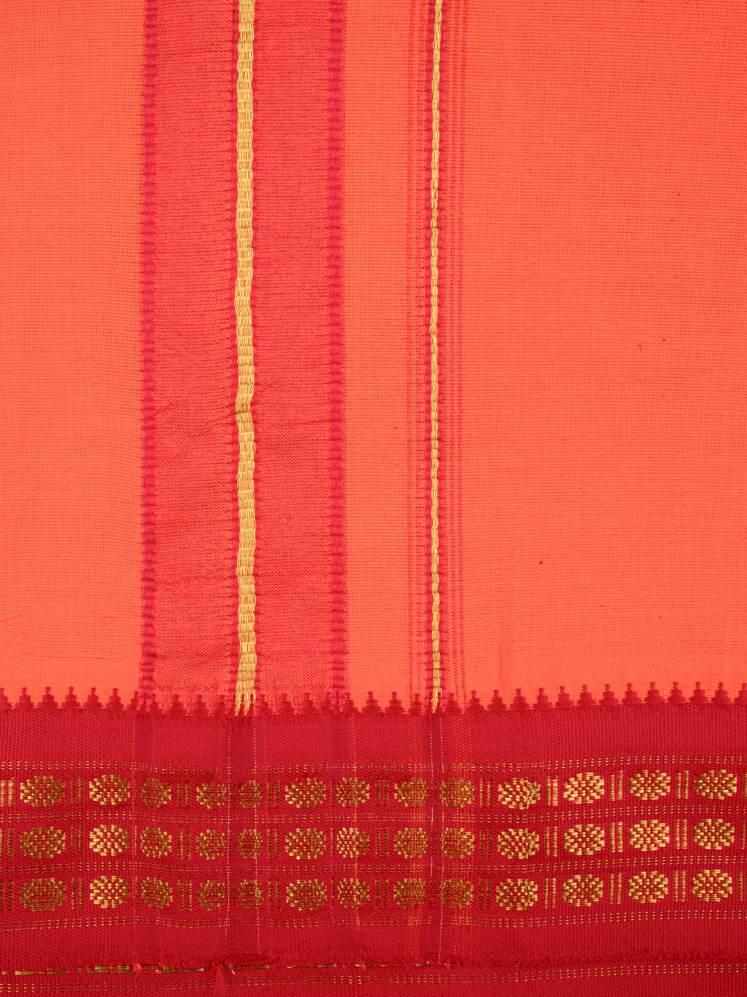 Men Panchakacham with Angavasthram Dheeksha Orange (9+5)