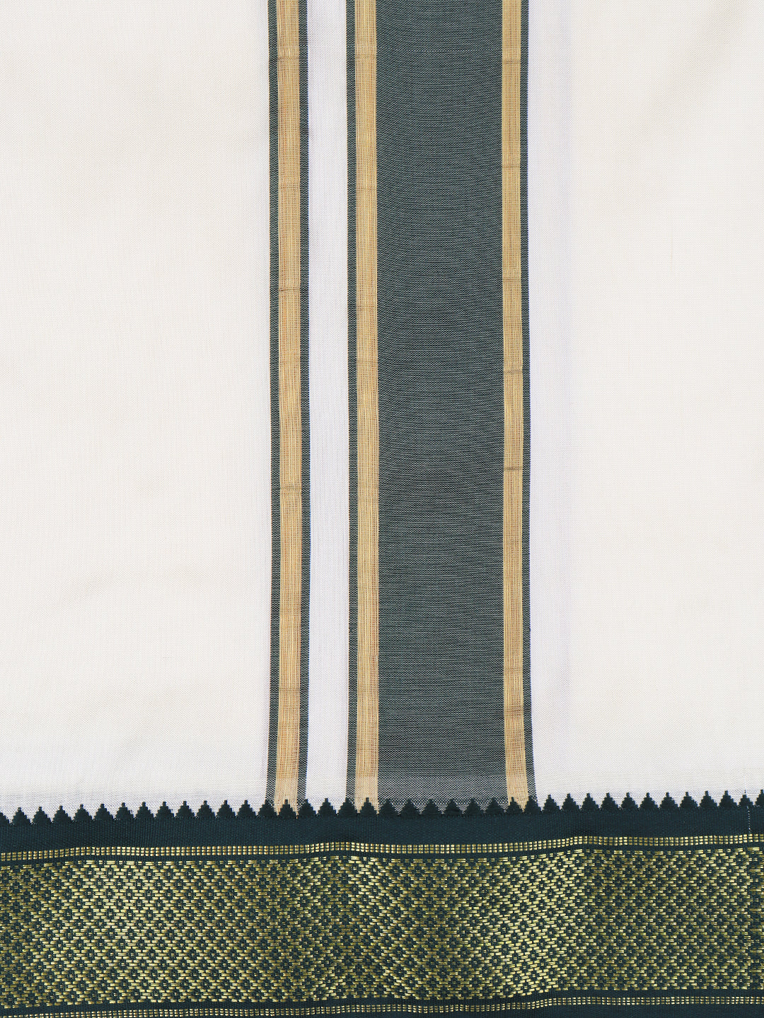 Men Art Silk Cream Panchakacham 7K (8*4)