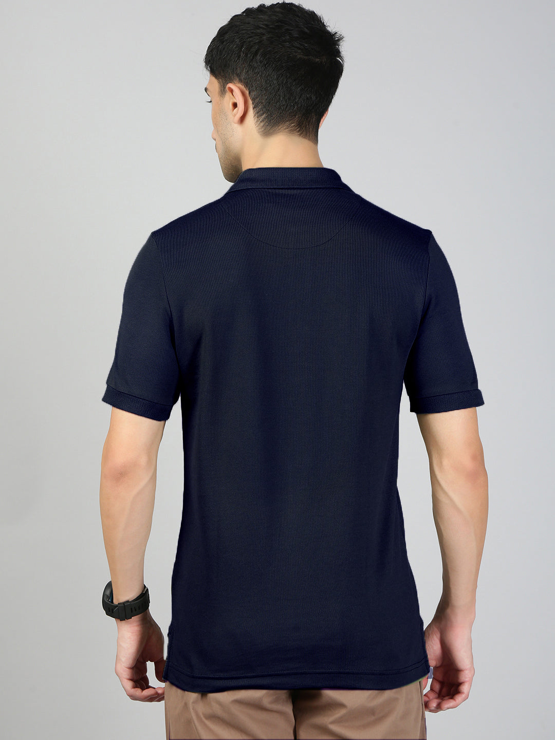 Men Cotton Rich Smart Fit Expert Polo T-Shirt Navy EPD13