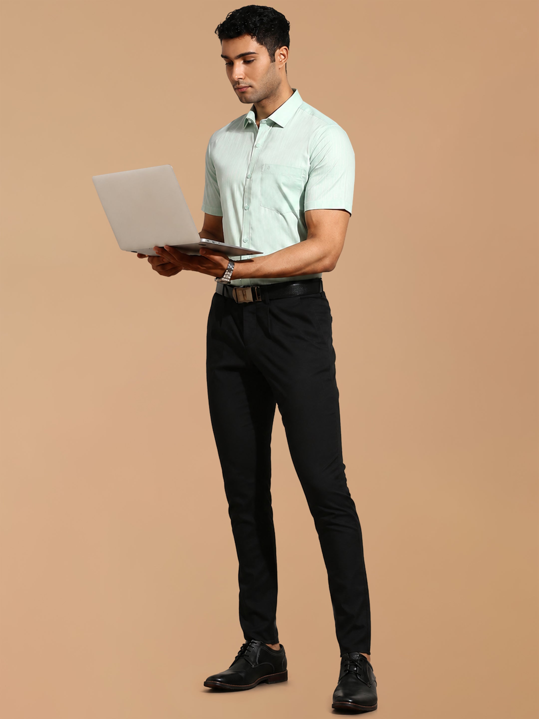 100% Cotton Green Smart Fit Shirt CL2 GT37