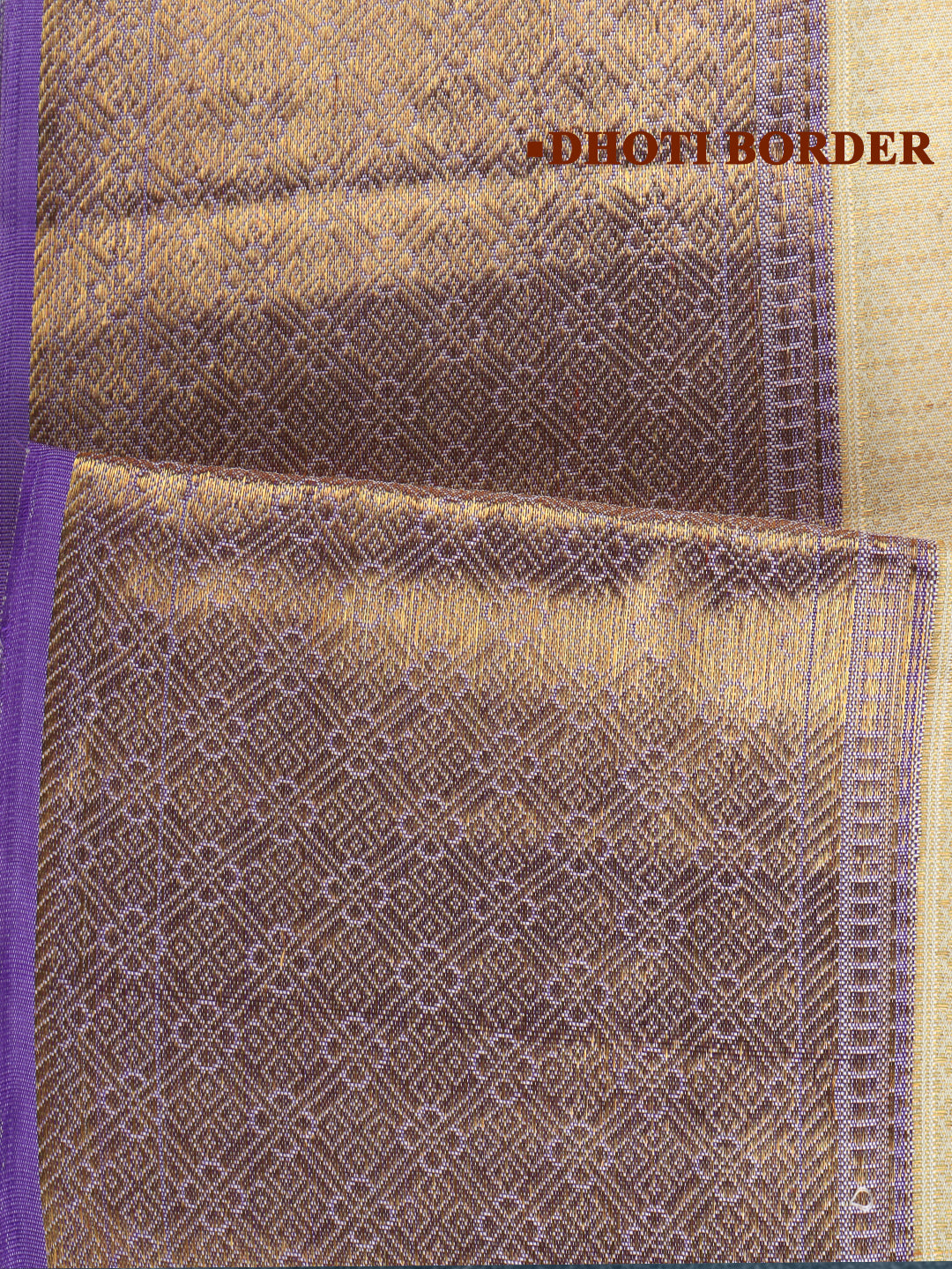 Men Premium Pure Silk Dhoti & Towel Set with 6" inch Gold Jari Border Amirtham AM9