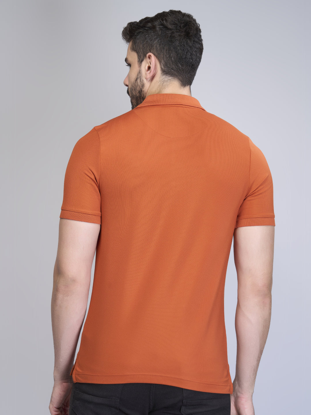 Men Cotton Rich Smart Fit Expert Polo T-Shirt Burnt Orange EP23