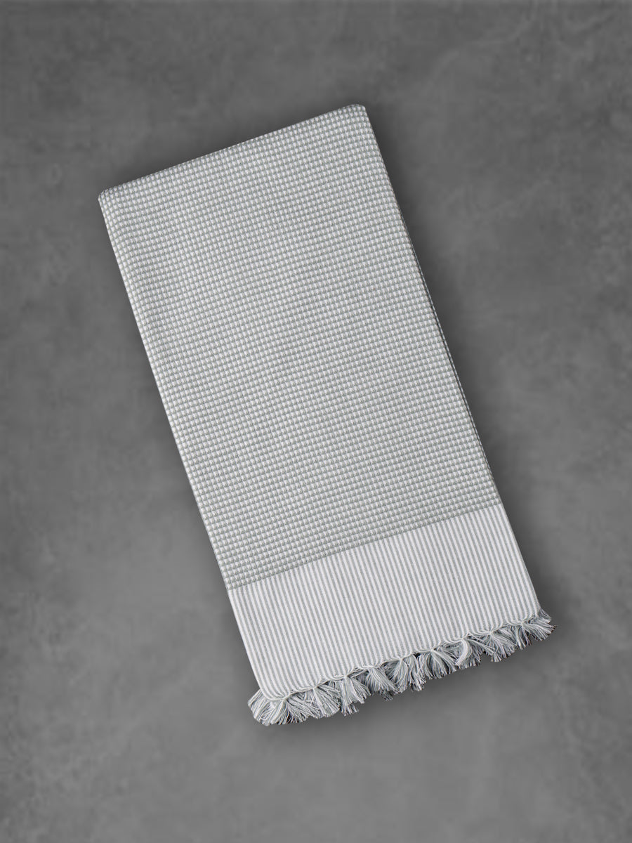 Premium Cotton Soft Feel Checked Colour Bath Towel 1054-View five