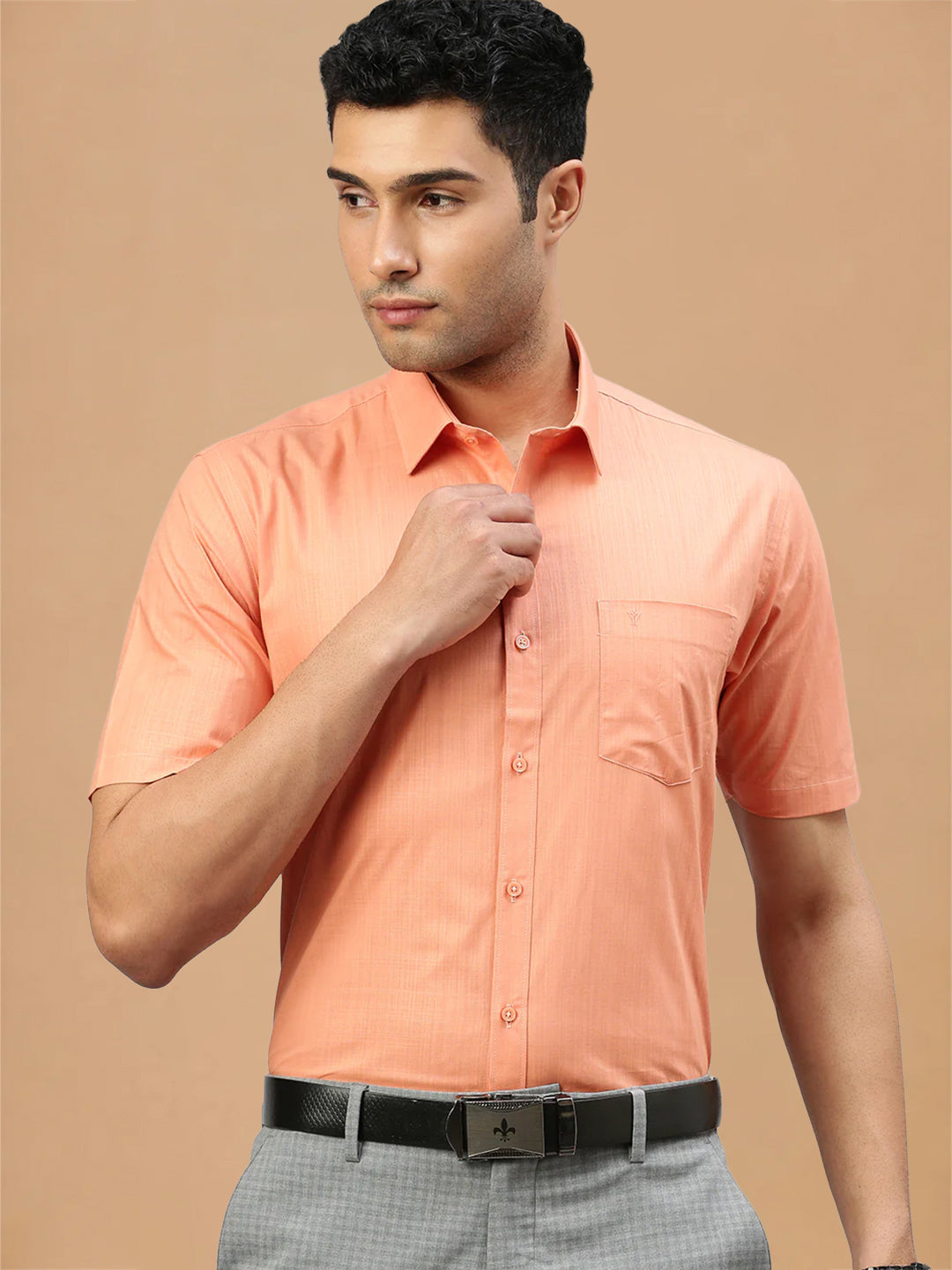 100% Cotton Copper Brown Regular Fit Shirt T37 TM4