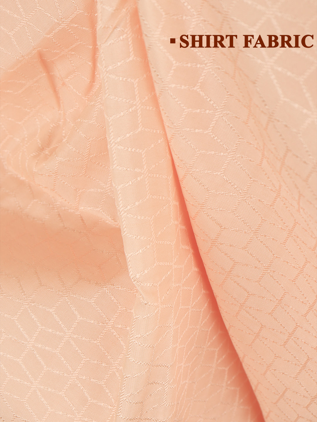 Men Art Silk Wedding Shirting Dhoti & Towel Set Coral Touch Tone TT22