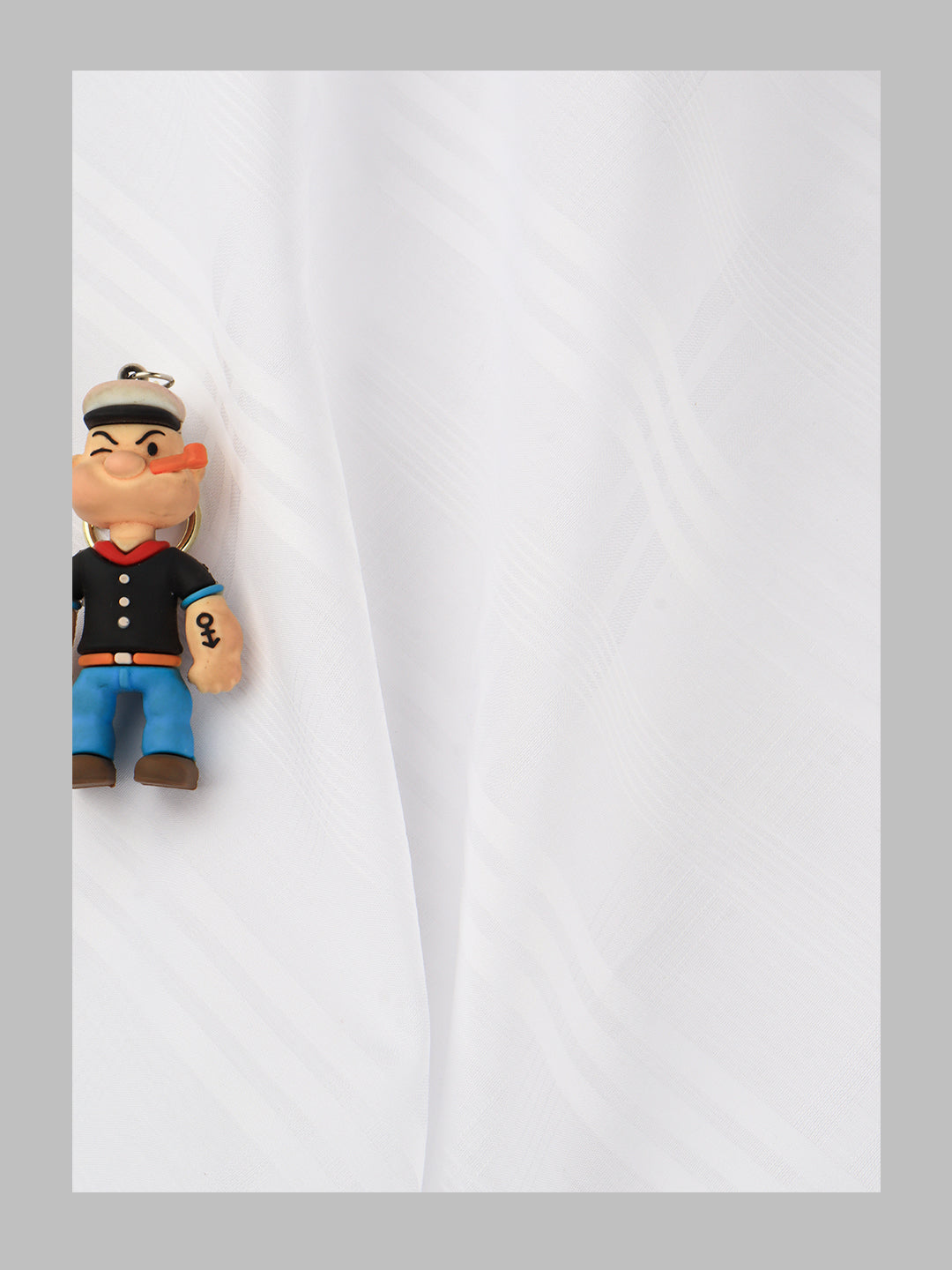 Men 100%Cotton Self Design Shirting White Verdanza 193
